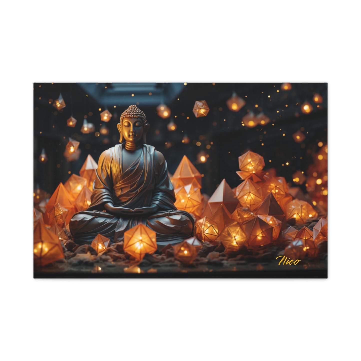 Ascending Buddha Series Print #10 - Streched Matte Canvas Print, 1.25" Thick