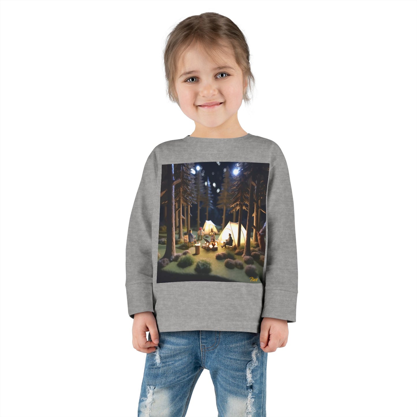 Under The Starry Skies Series Print #7 Toddler Long Sleeve Tee