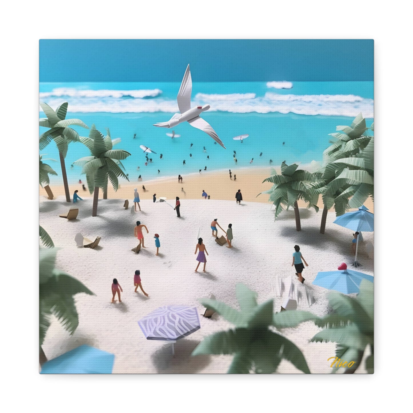 By The Seaside Series Print #5 - Streched Matte Canvas Print, 1.25" Thick