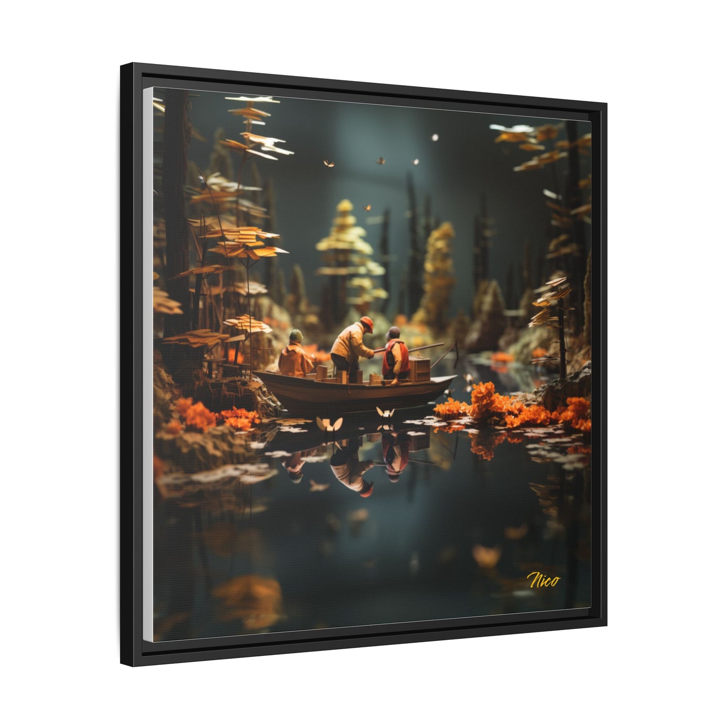 Born On A Bayou Series Print #10 - Black Framed Canvas Print