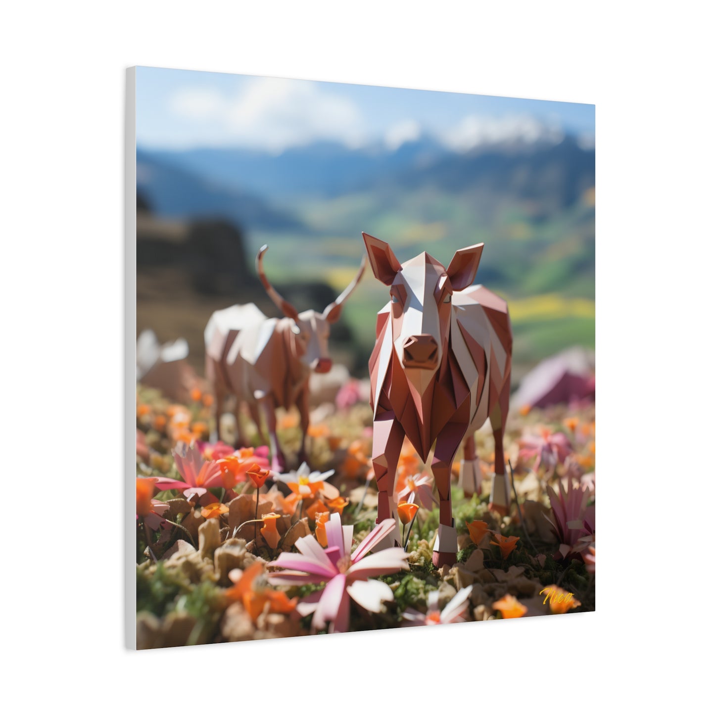 Meadow By The Farm Series Print #1 - Streched Matte Canvas Print, 1.25" Thick