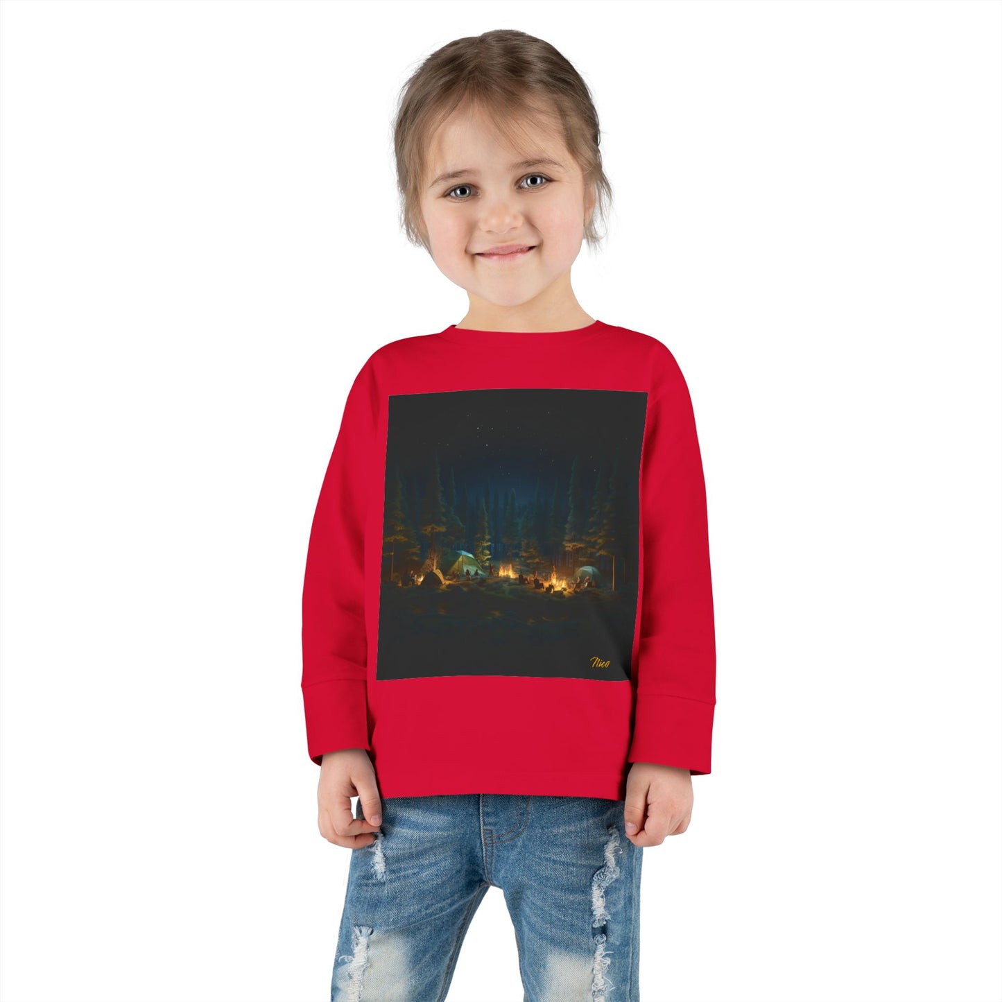 Under The Starry Skies Series Print #2 Toddler Long Sleeve Tee