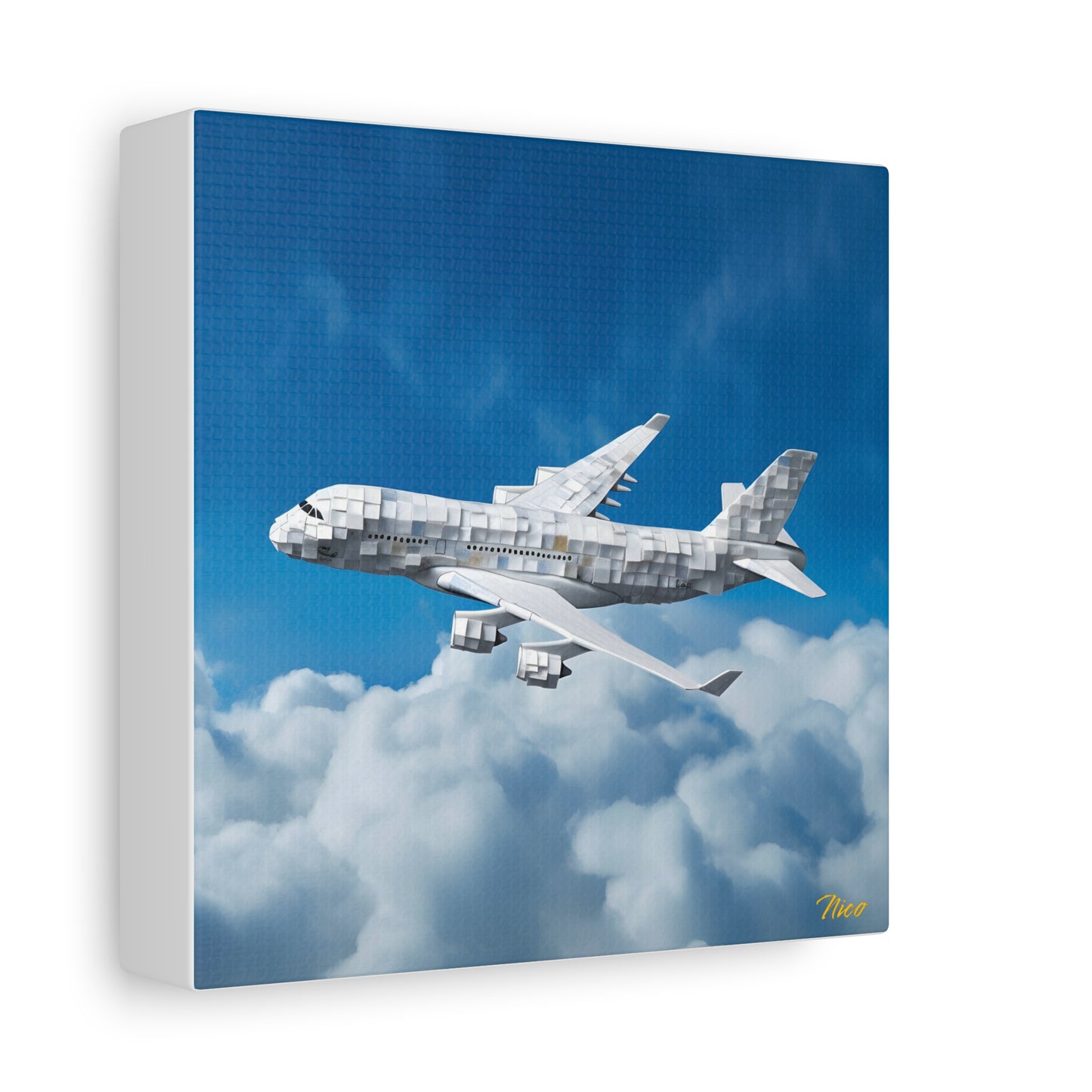 Frequent Flyer Miles Series Print #5 - Streched Matte Canvas Print, 1.25" Thick