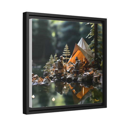 Relaxing By The Brook Series Print #10 - Black Framed Canvas Print