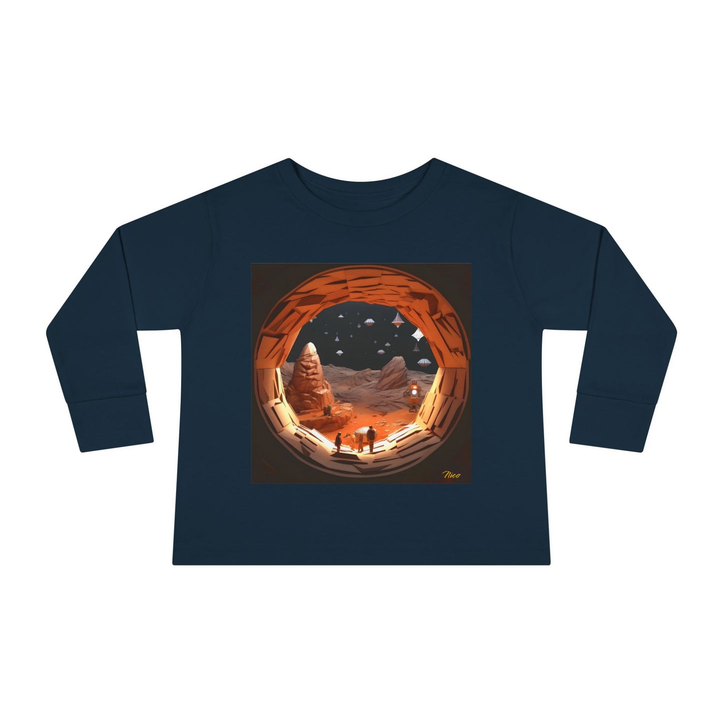 Elons' Dream Series Print #4 Toddler Long Sleeve Tee