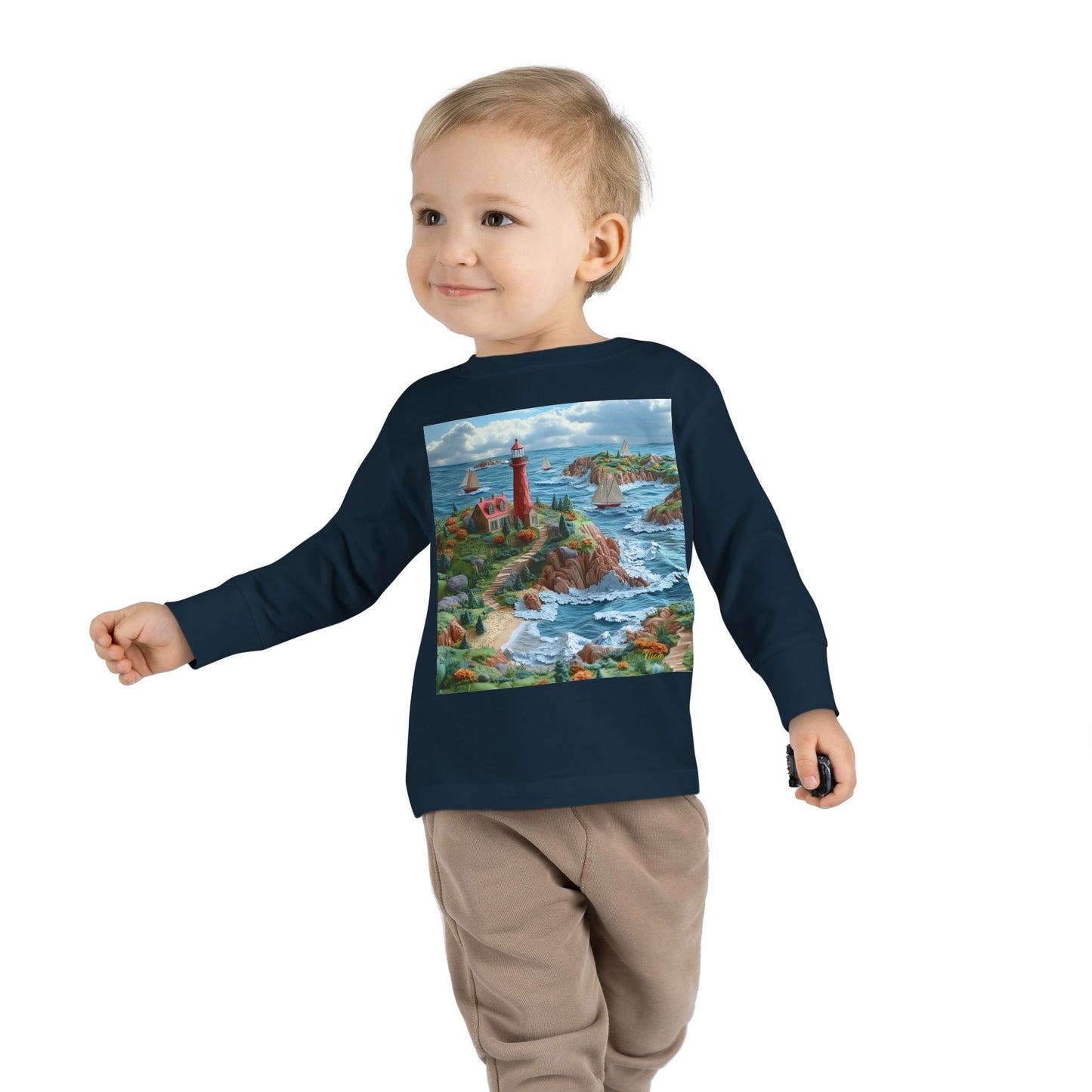 By The Seaside Series Print #6 Toddler Long Sleeve Tee