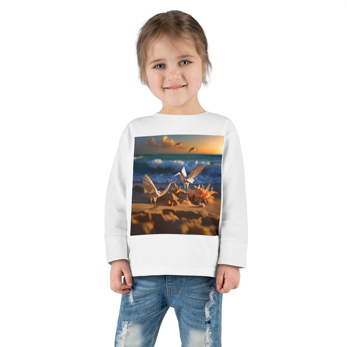 By The Seaside Series Print #3 Toddler Long Sleeve Tee