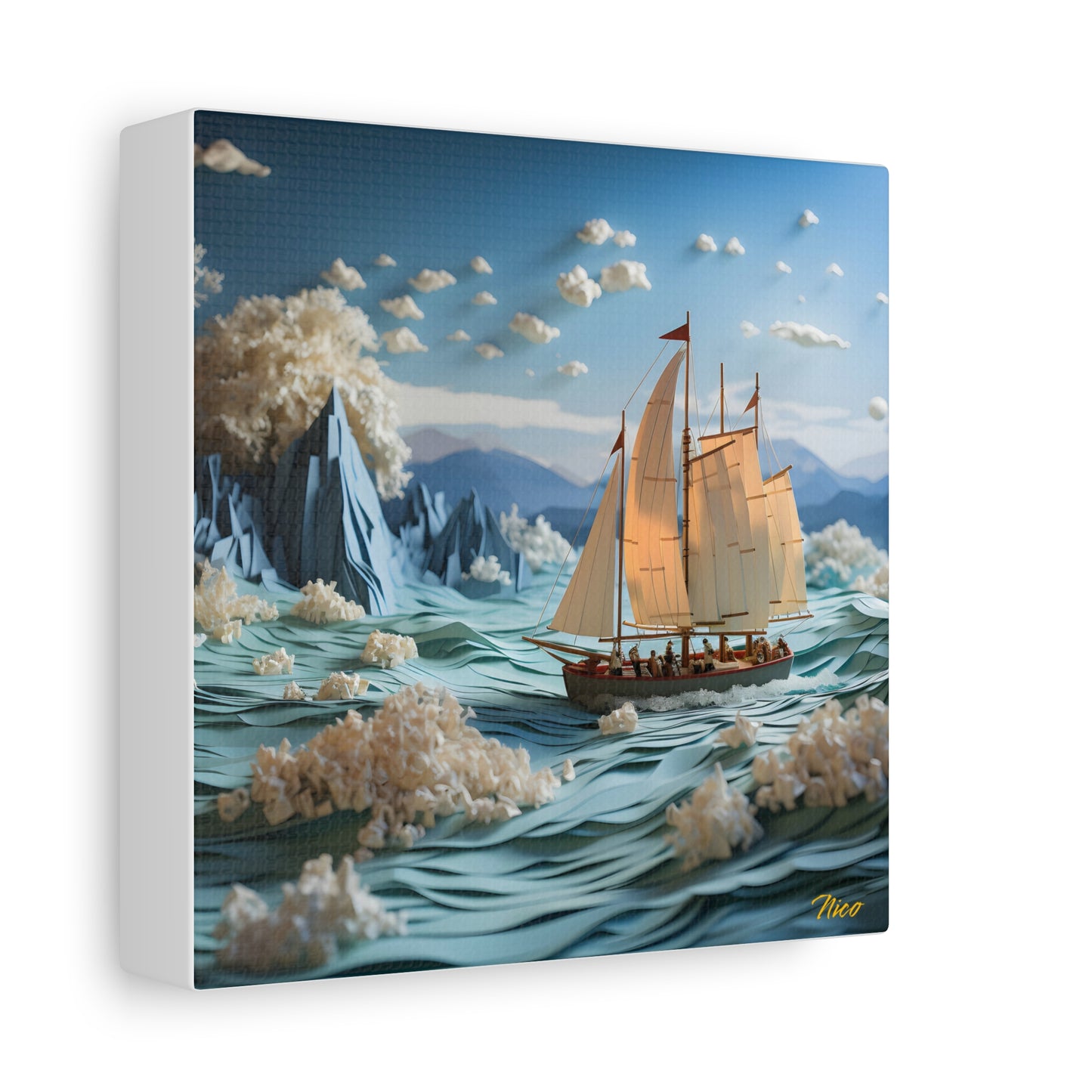 Into The Sunset Series Print #2 - Streched Matte Canvas Print, 1.25" Thick