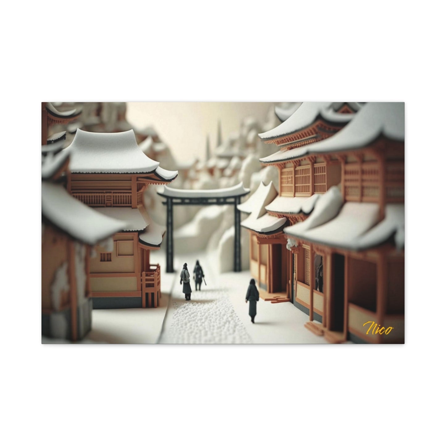 Asian Snow Series Print #2 - Streched Matte Extended Canvas Print, 1.25" Thick