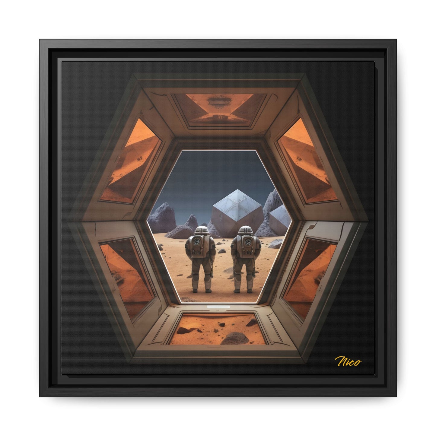 Elons' Dream Series Print #6 - Black Framed Canvas Print