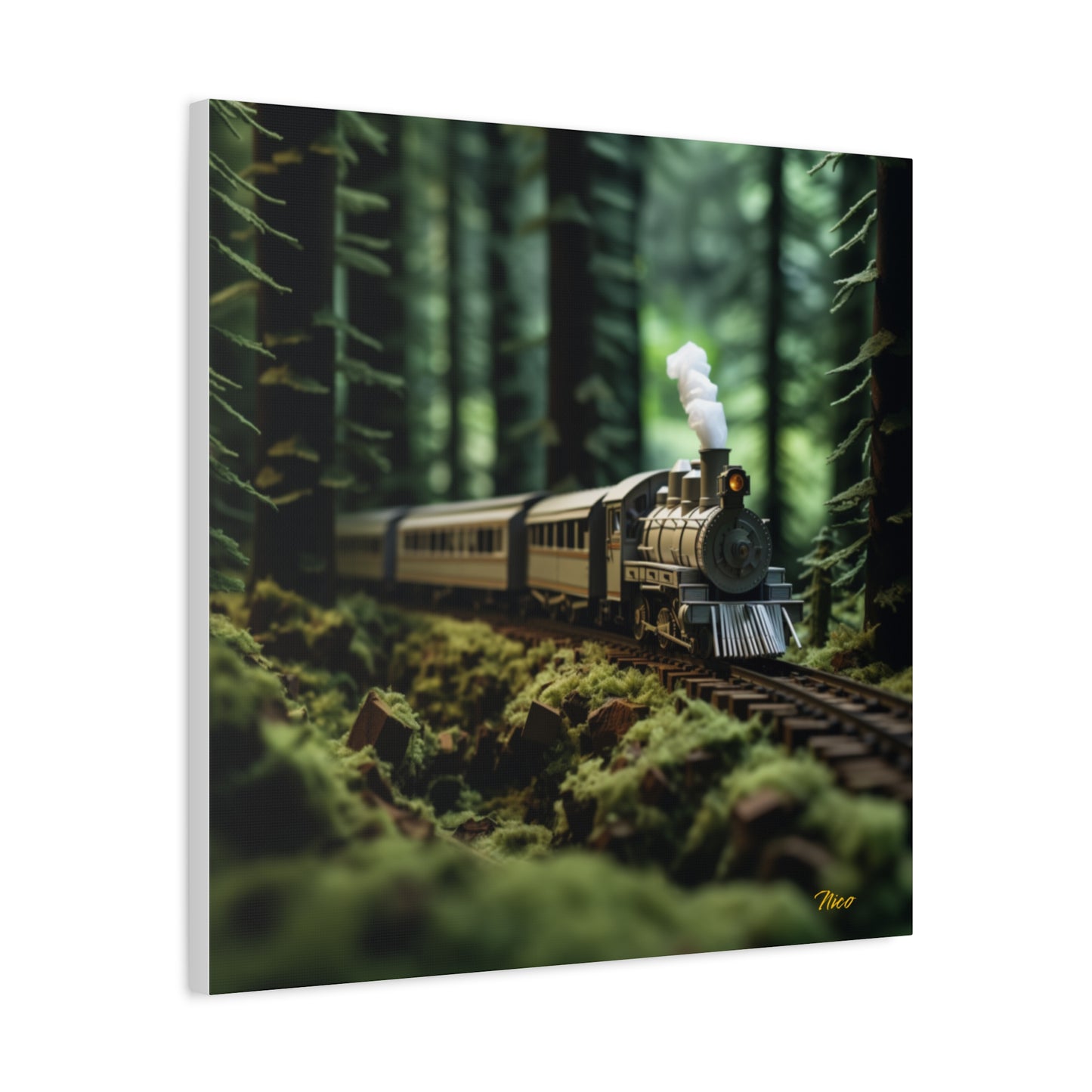 Streched Matte Canvas Print, 1.25" Thick - Featuring Print #7 of the Orient Express Series by origami artist Nico