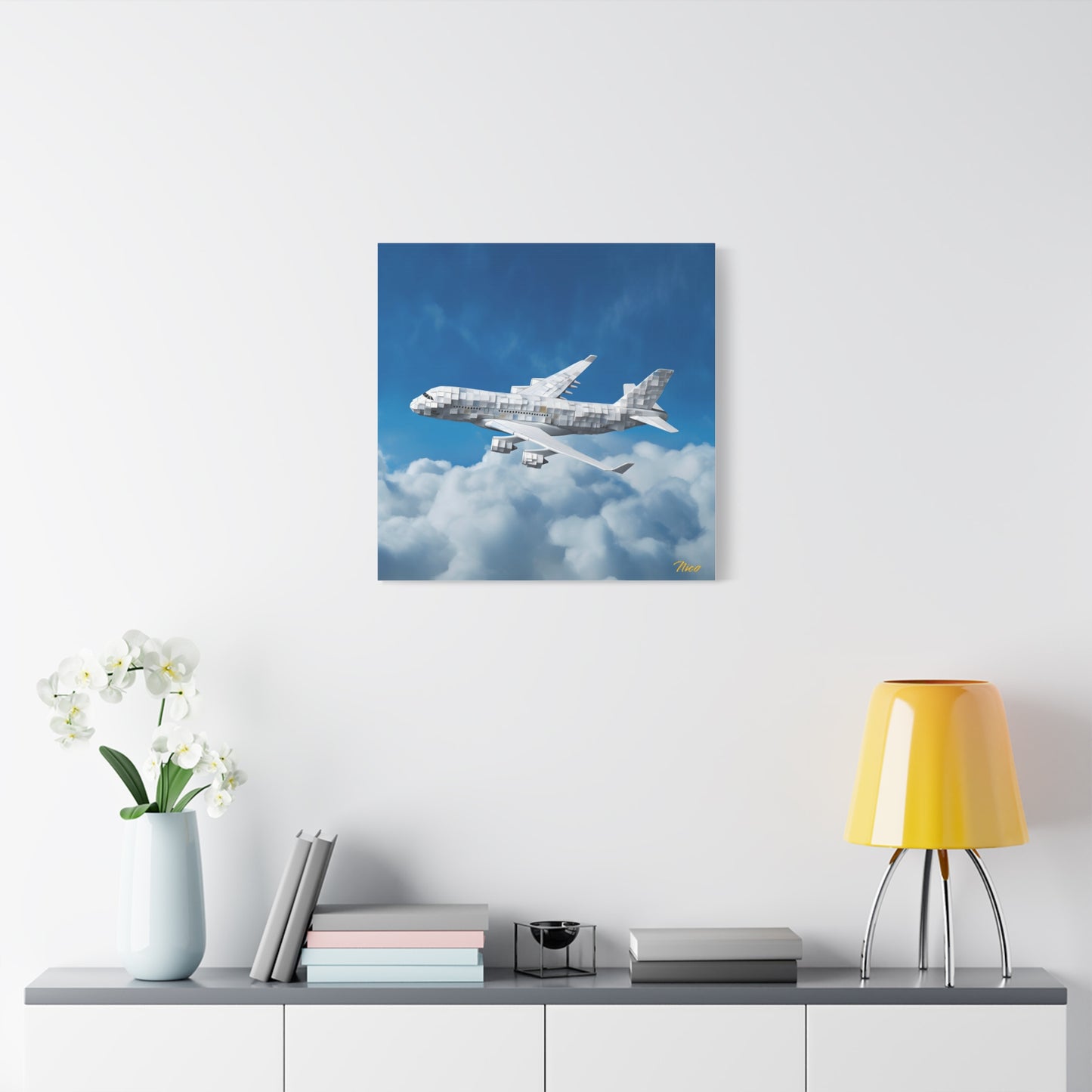 Frequent Flyer Miles Series Print #5 - Streched Matte Canvas Print, 1.25" Thick