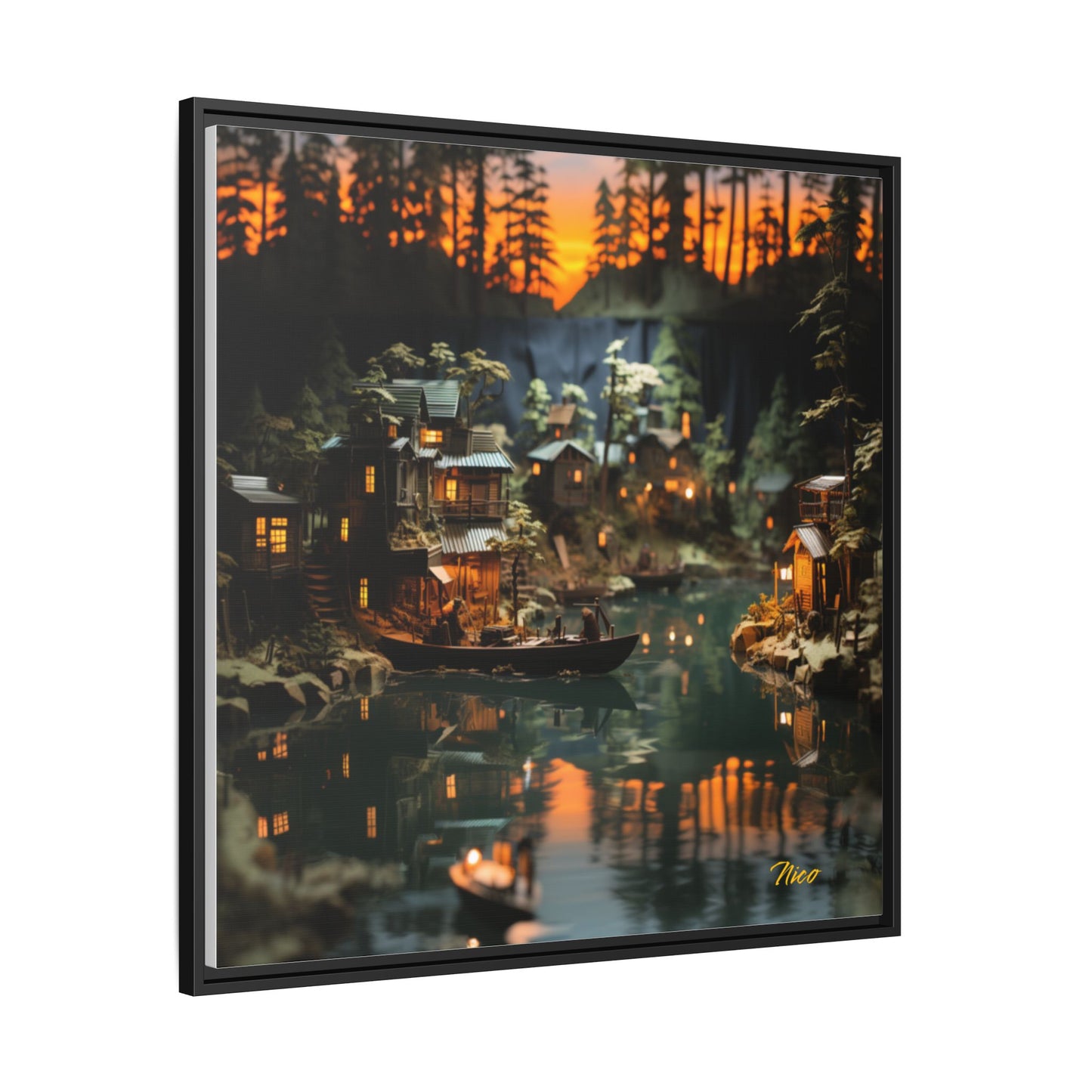 Born On A Bayou Series Print #2 - Black Framed Canvas Print