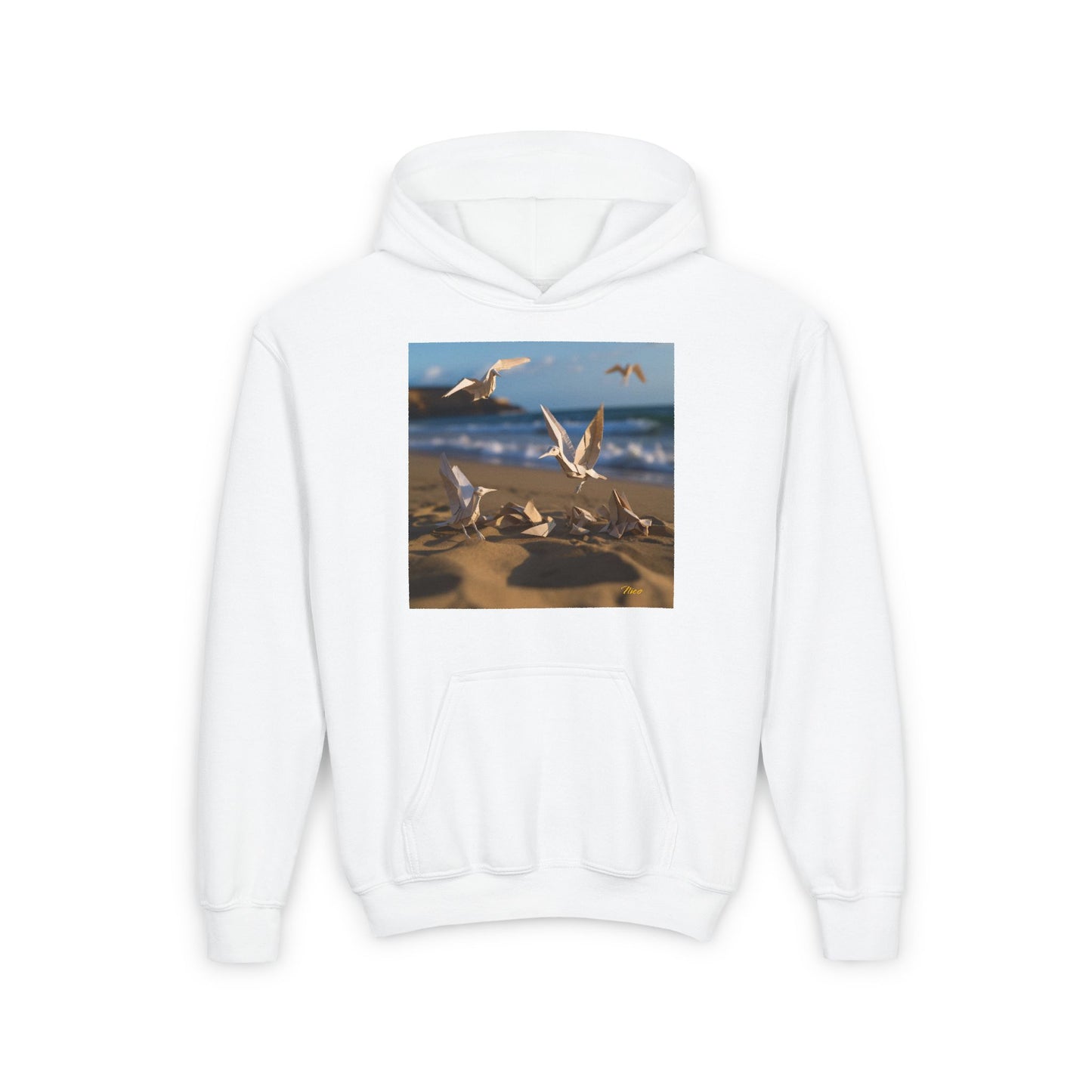 By The Seaside Series Print #7 Youth Heavy Blend Hooded Sweatshirt