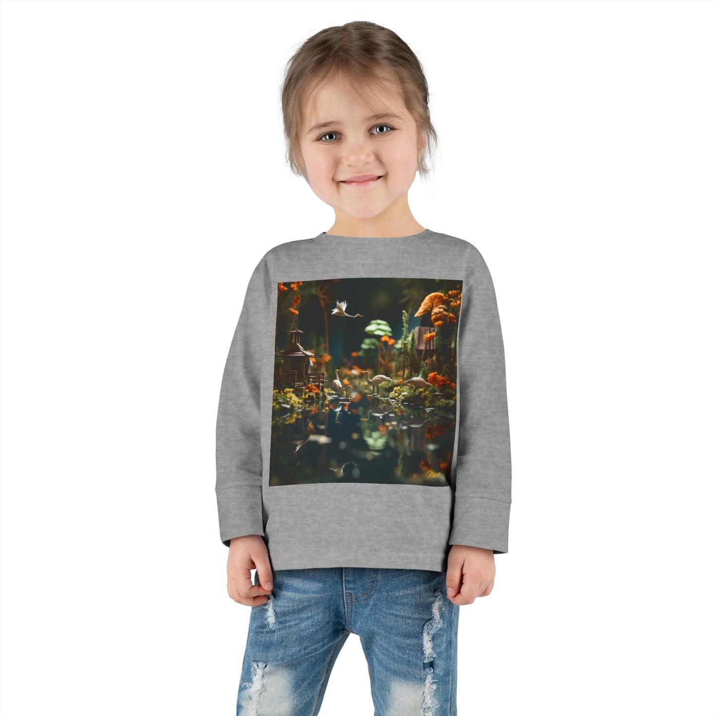 Born On A Bayou Series Print #6 Toddler Long Sleeve Tee