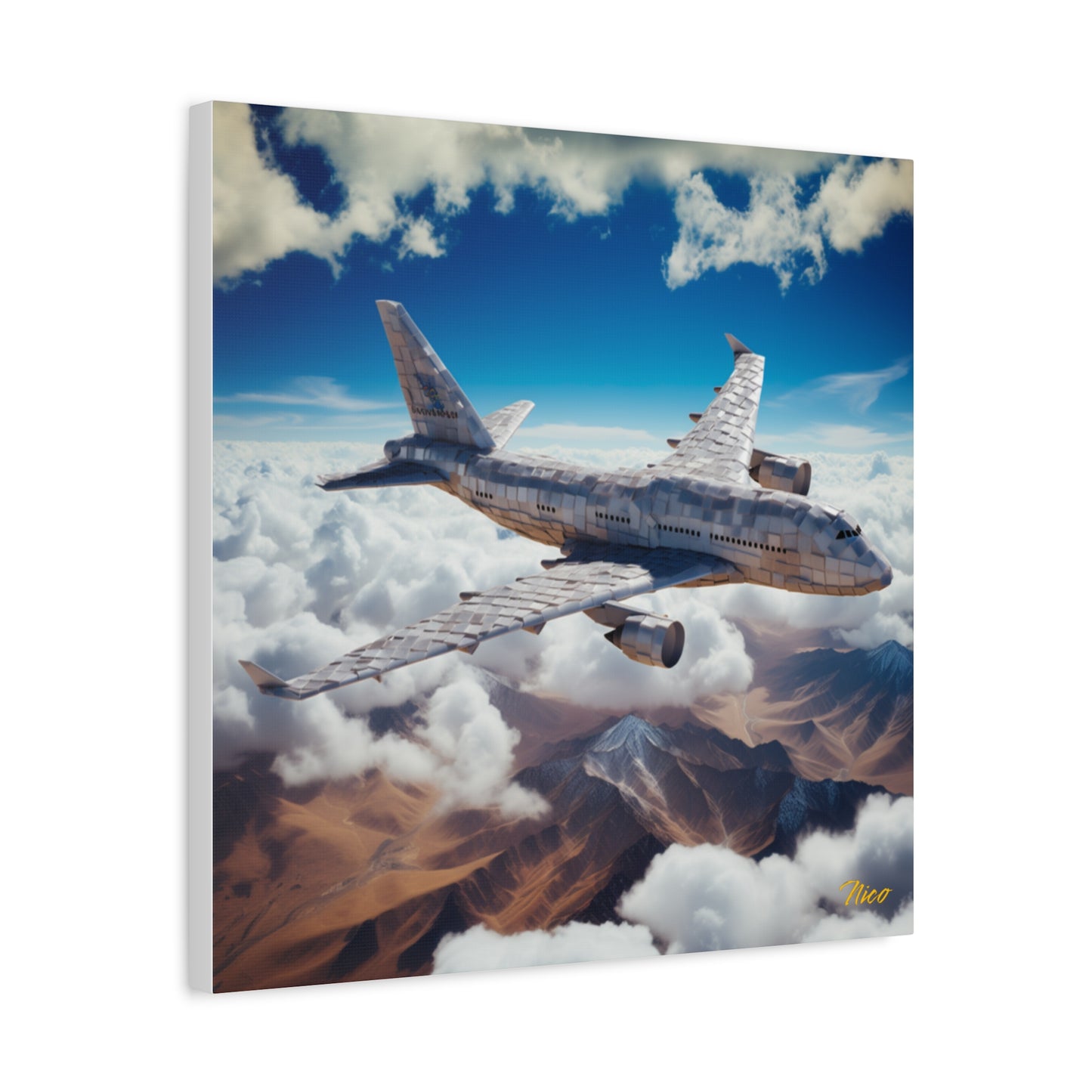 Frequent Flyer Miles Series Print #9 - Streched Matte Canvas Print, 1.25" Thick