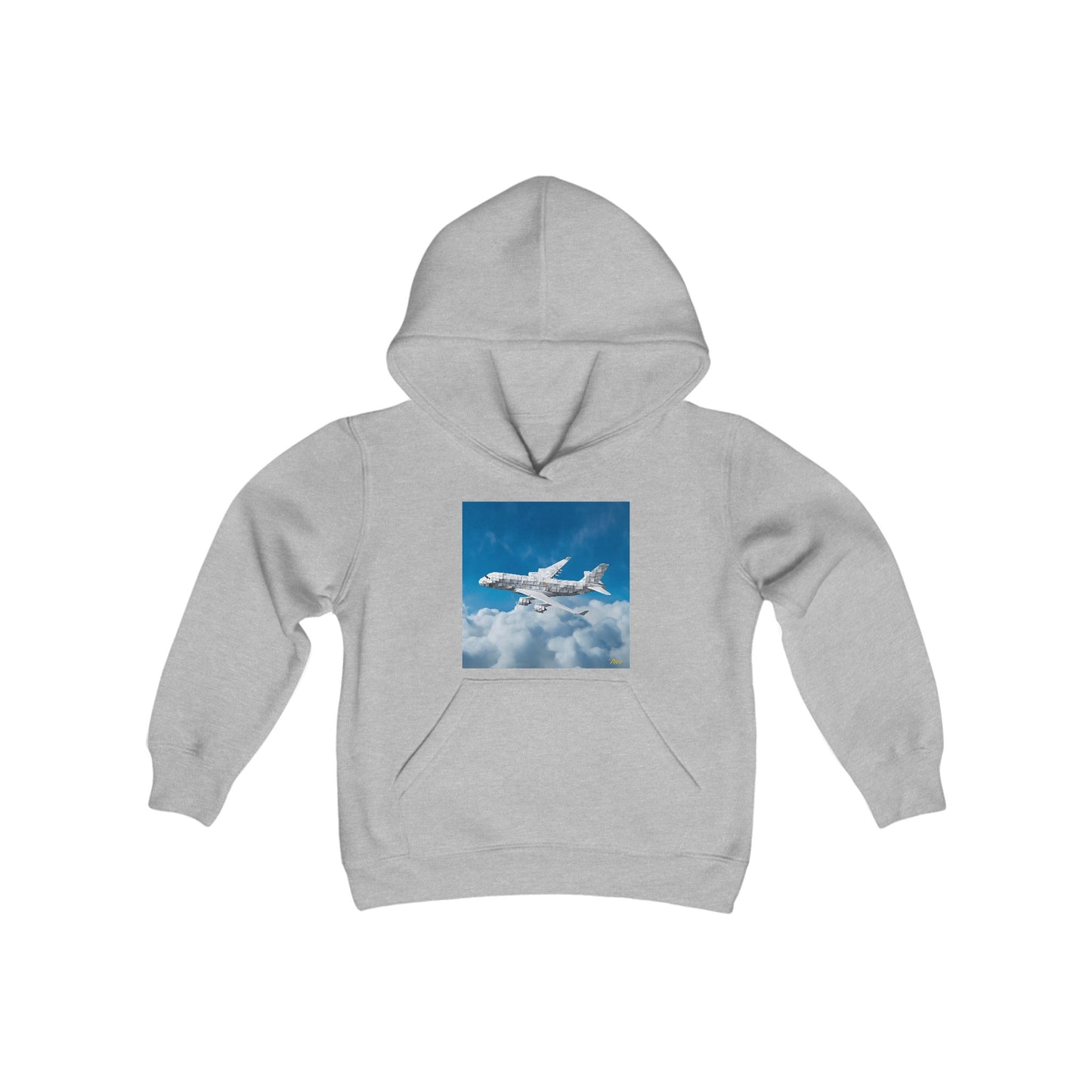 Frequent Flyer Miles Series Print #5 Youth Heavy Blend Hooded Sweatshirt