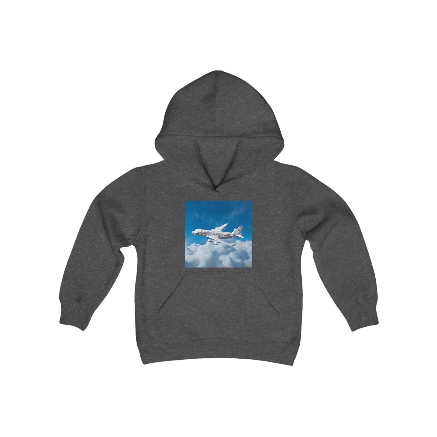 Frequent Flyer Miles Series Print #5 Youth Heavy Blend Hooded Sweatshirt