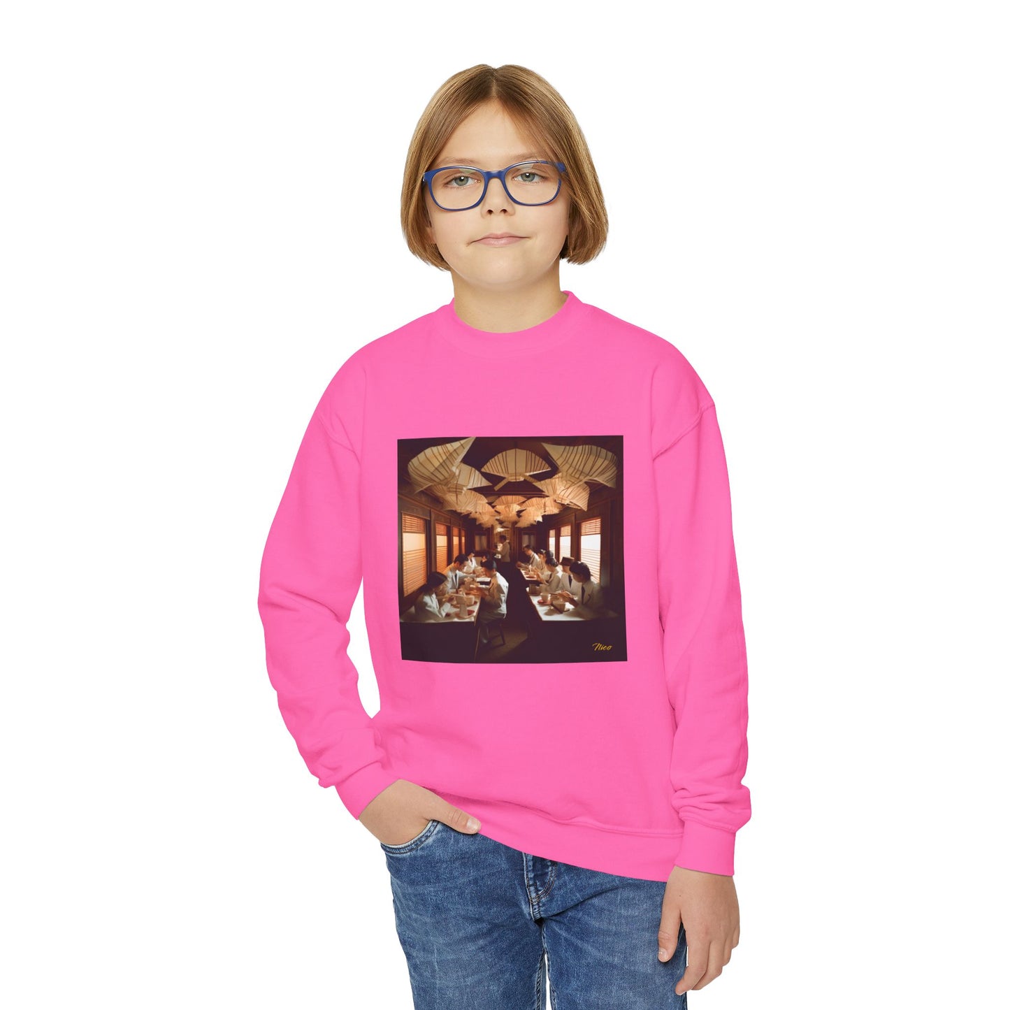 Orient Express Series Print #4 Youth Crewneck Sweatshirt