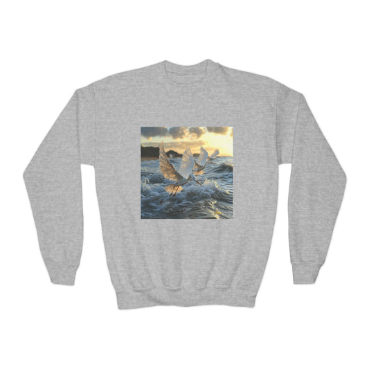 By The Seaside Series Print #10 Youth Crewneck Sweatshirt