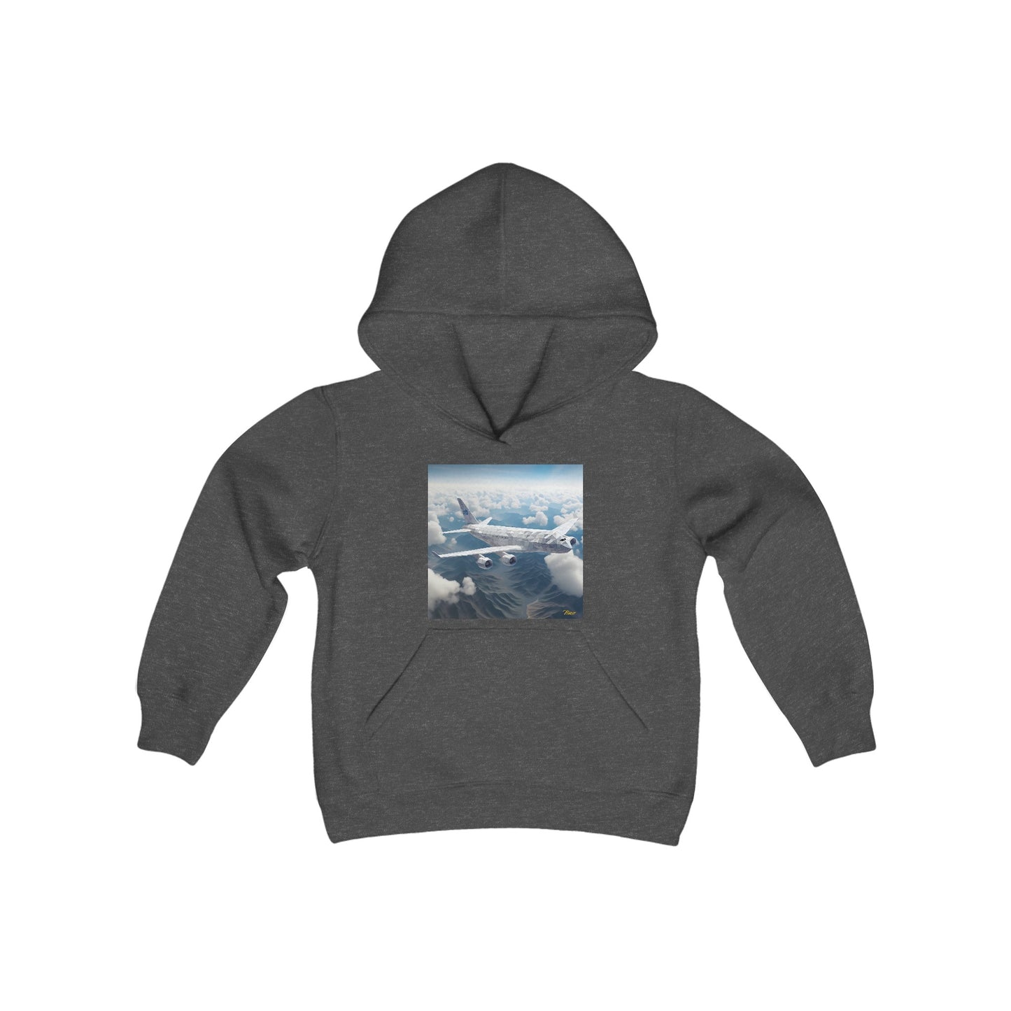 Frequent Flyer Miles Series Print #7 Youth Heavy Blend Hooded Sweatshirt