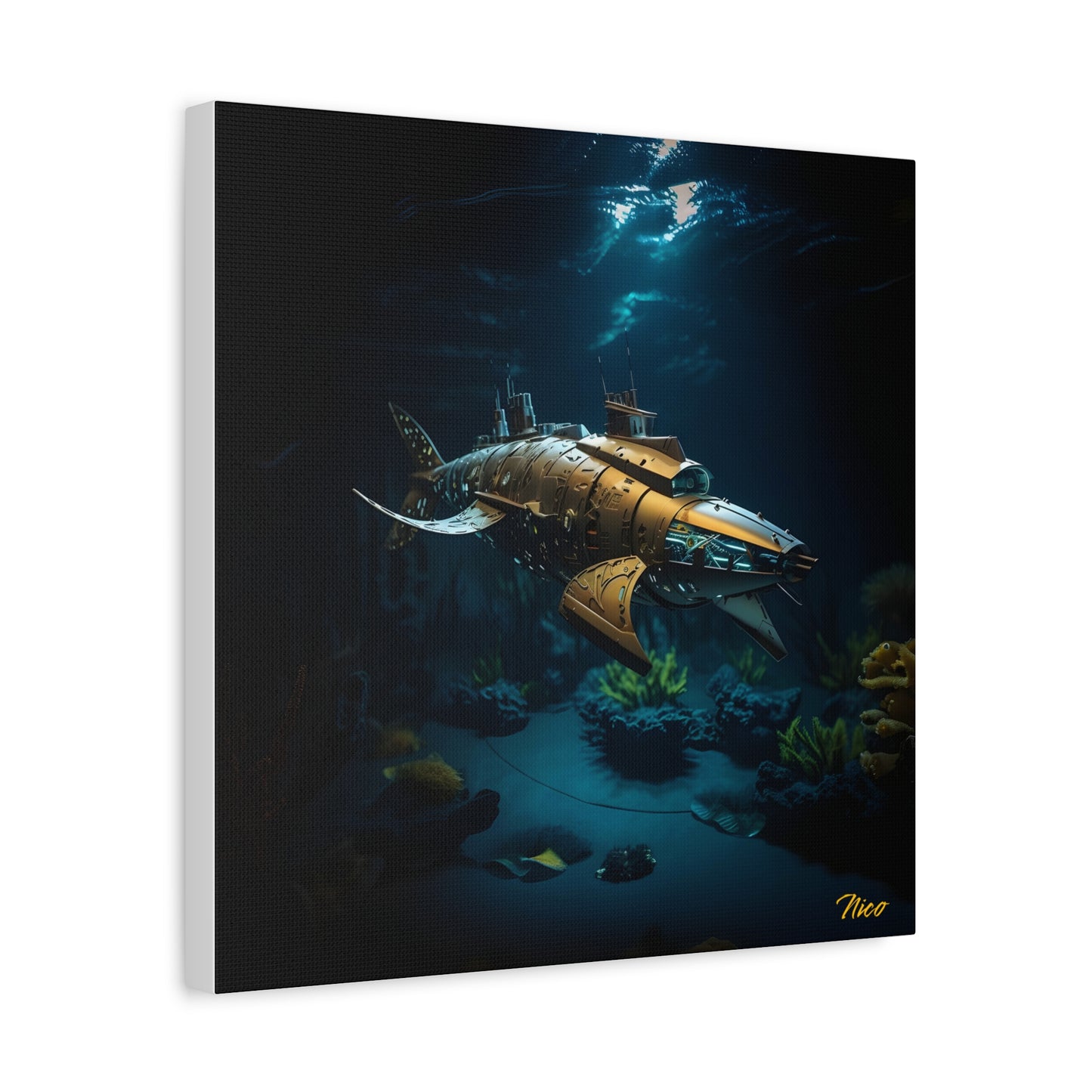 20,000 Leagues Under The Sea Series Print #5 - Streched Matte Canvas Print, 1.25" Thick