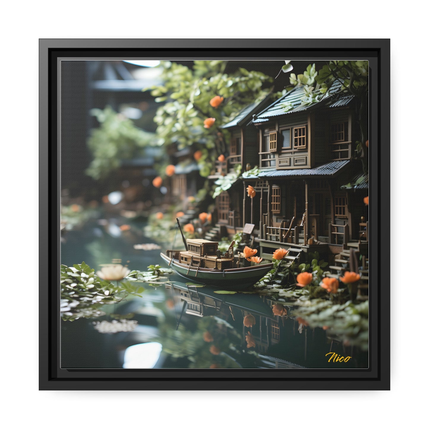 Born On A Bayou Series Print #9 - Black Framed Canvas Print