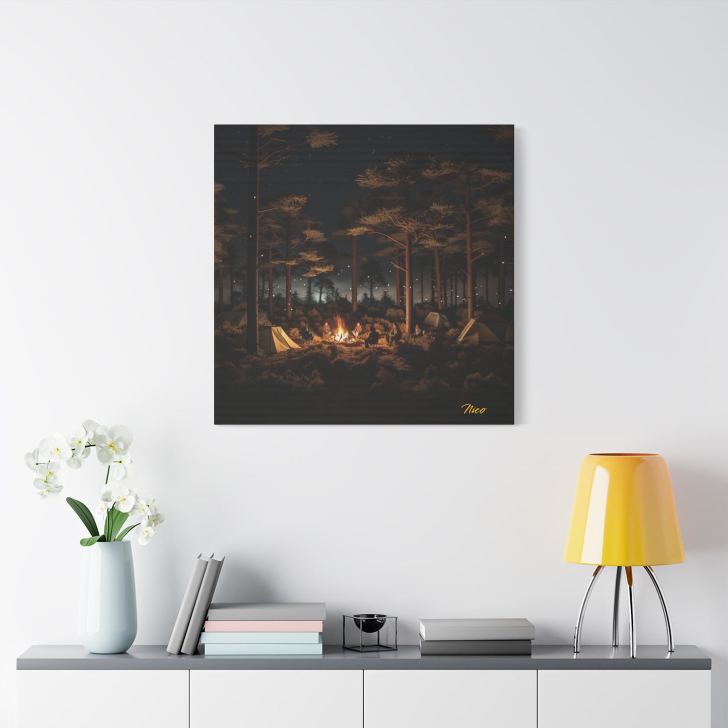 Under The Starry Skies Series Print #9 - Streched Matte Canvas Print, 1.25" Thick