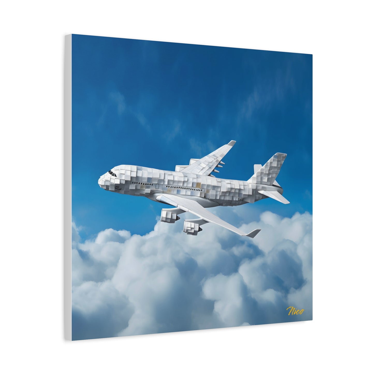 Frequent Flyer Miles Series Print #5 - Streched Matte Canvas Print, 1.25" Thick