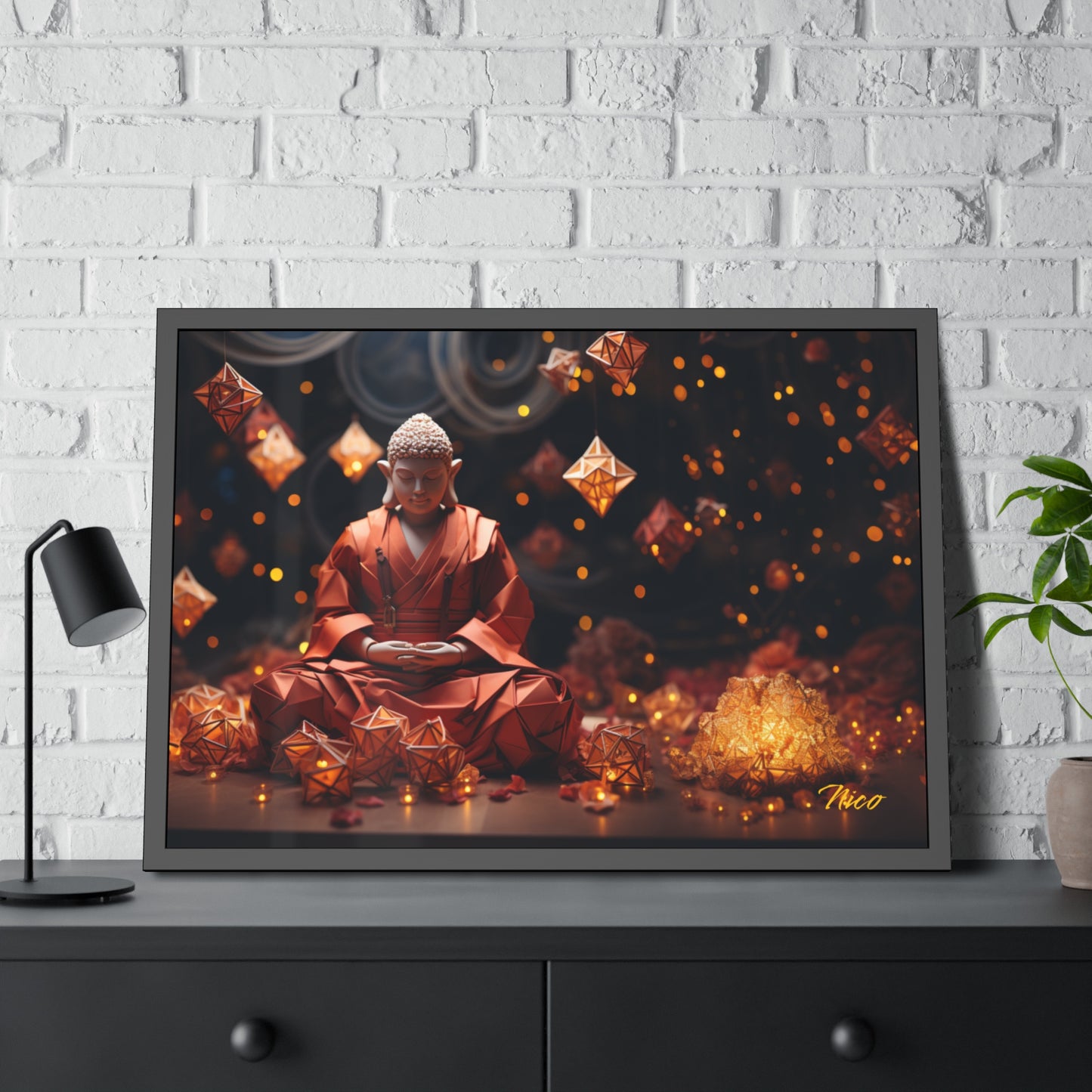 Ascending Buddha Series Print #7 - Framed Fine Art Paper Print