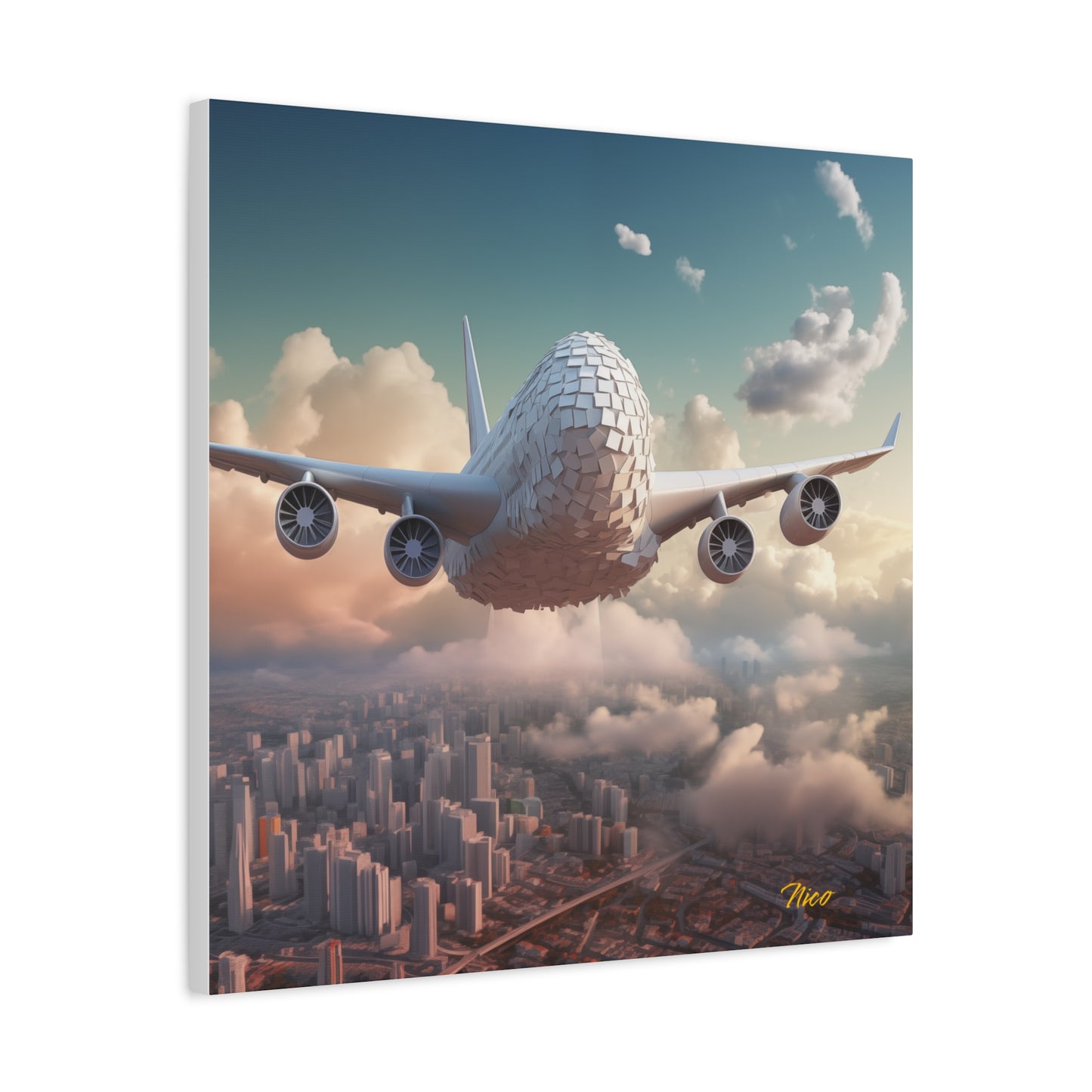 Frequent Flyer Miles Series Print #1 - Streched Matte Canvas Print, 1.25" Thick