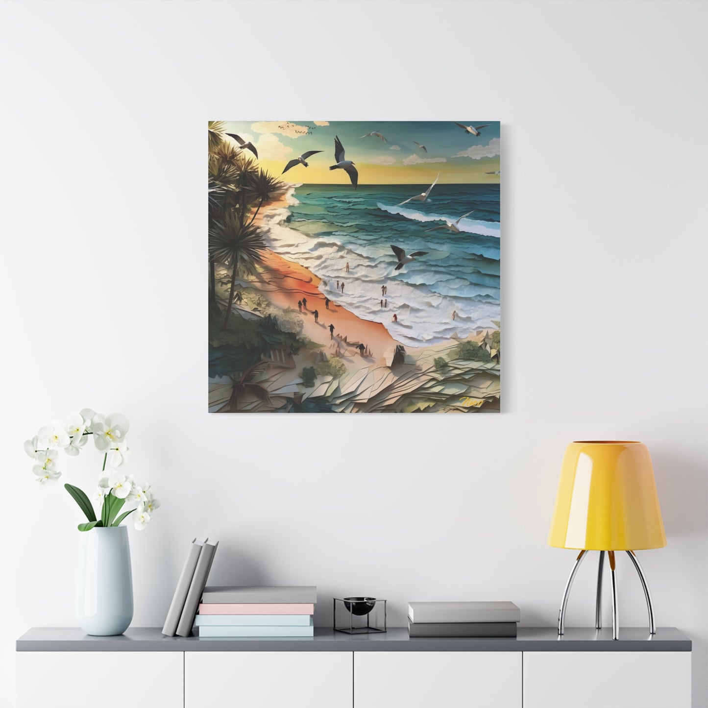 By The Seaside Series Print #6 - Streched Matte Canvas Print, 1.25" Thick