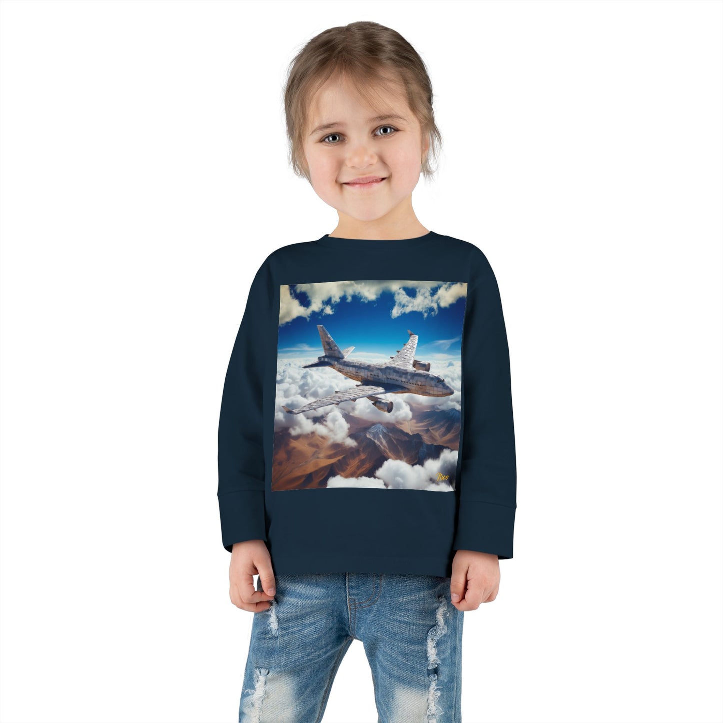 Big Ol' Jet Airliner Series Print #9 Toddler Long Sleeve Tee