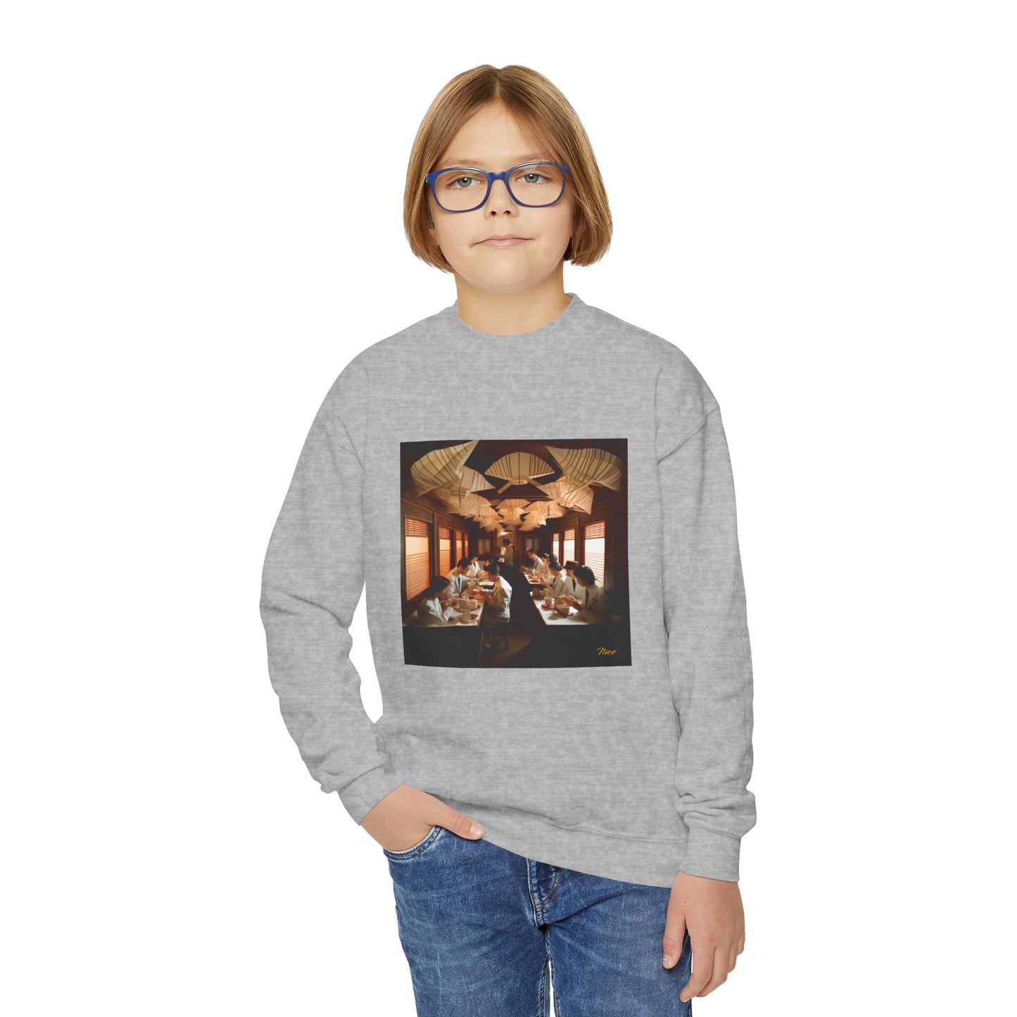 Orient Express Series Print #4 Youth Crewneck Sweatshirt