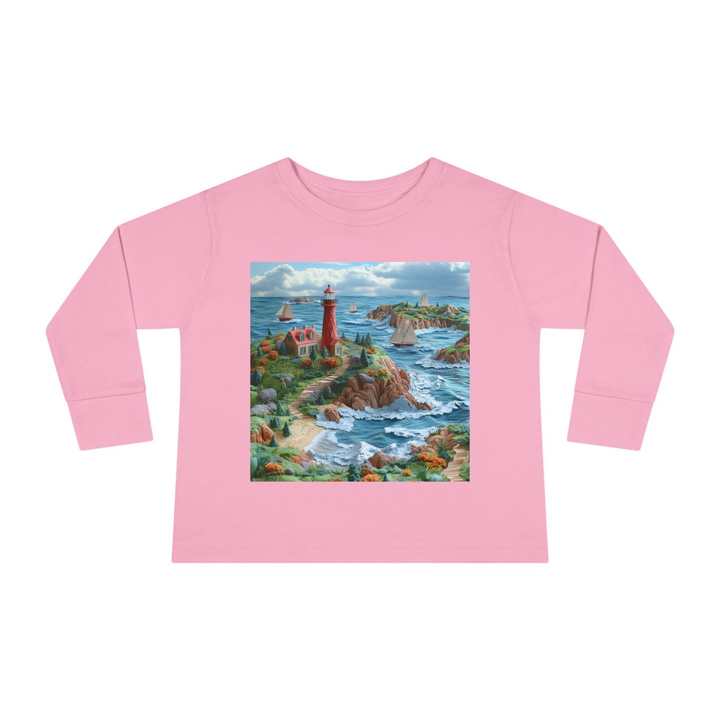 By The Seaside Series Print #6 Toddler Long Sleeve Tee