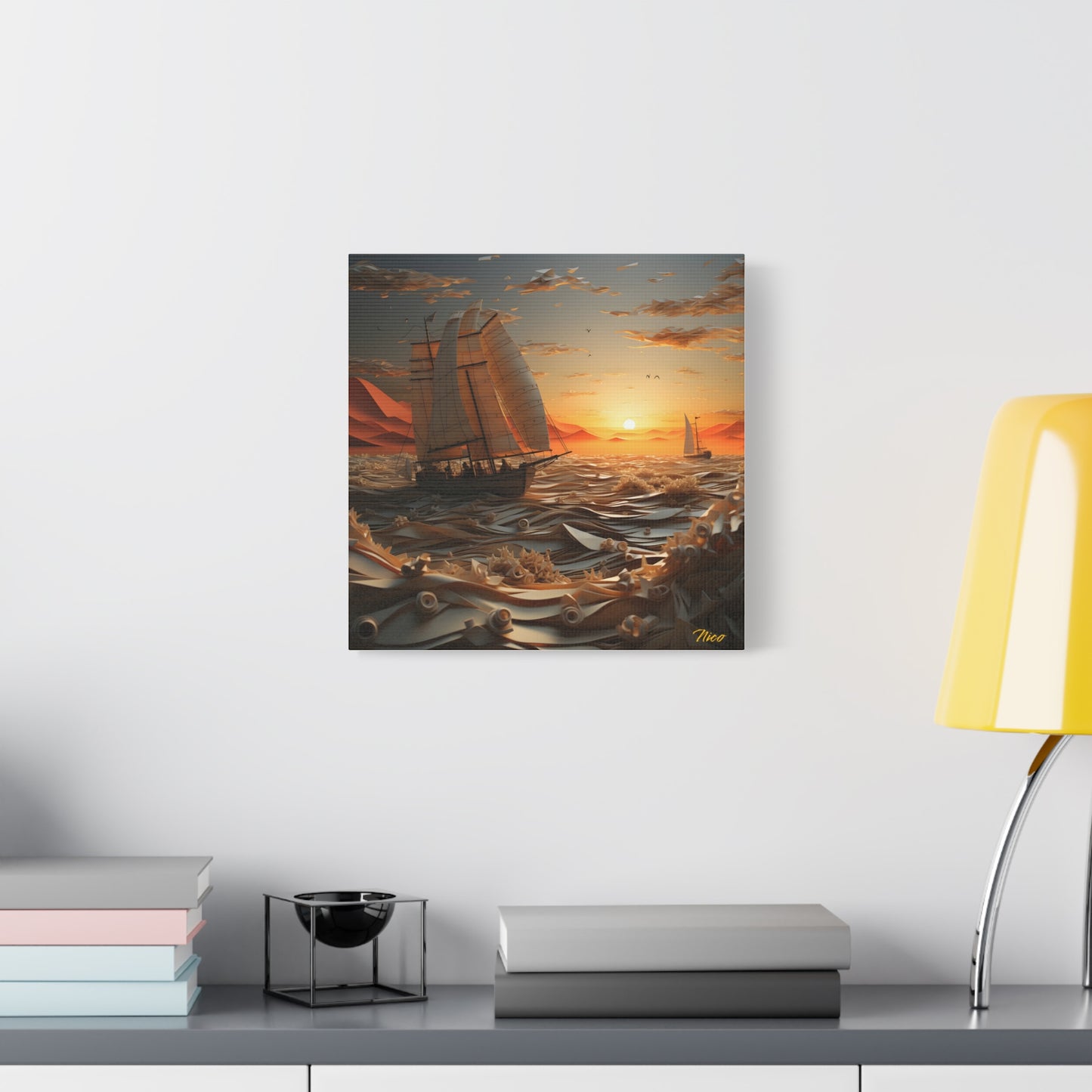 Into The Sunset Series Print #5 - Streched Matte Canvas Print, 1.25" Thick