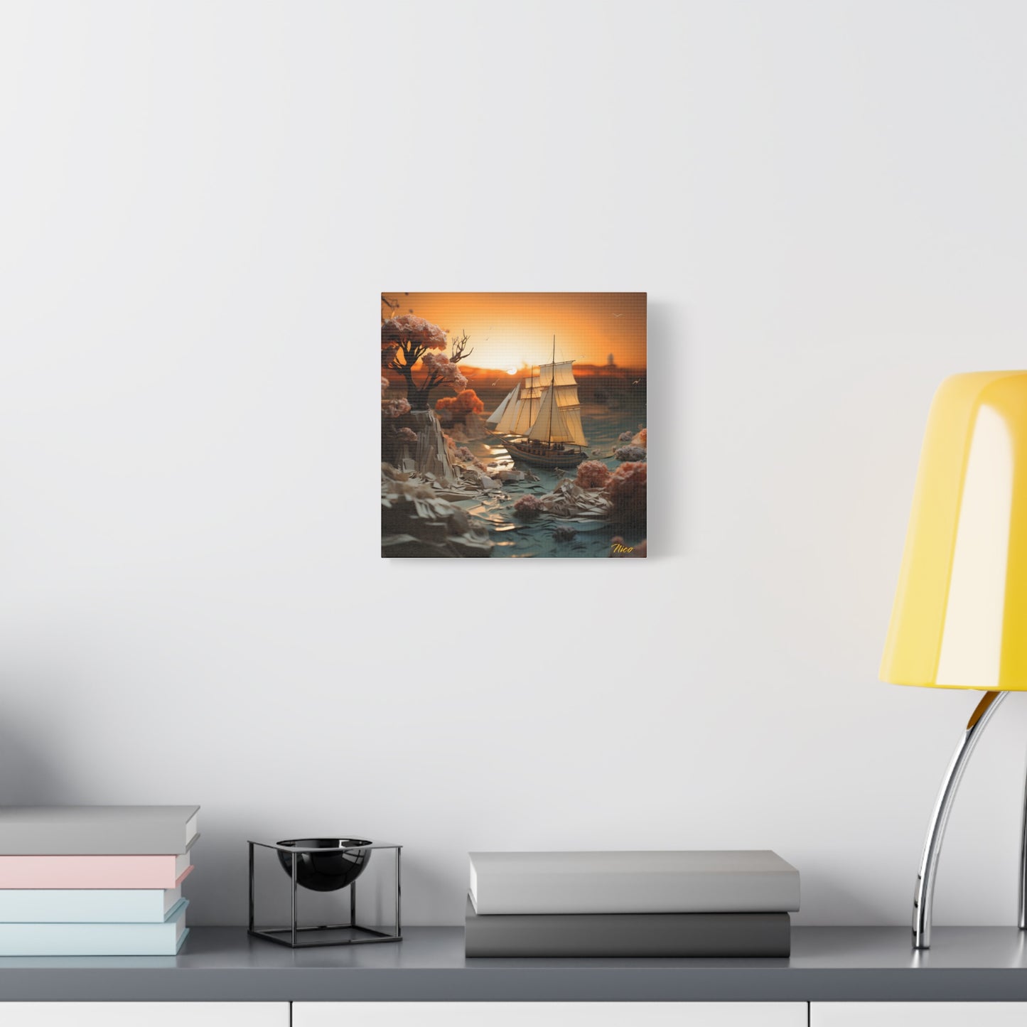 Into The Sunset Series Print #3 - Streched Matte Canvas Print, 1.25" Thick