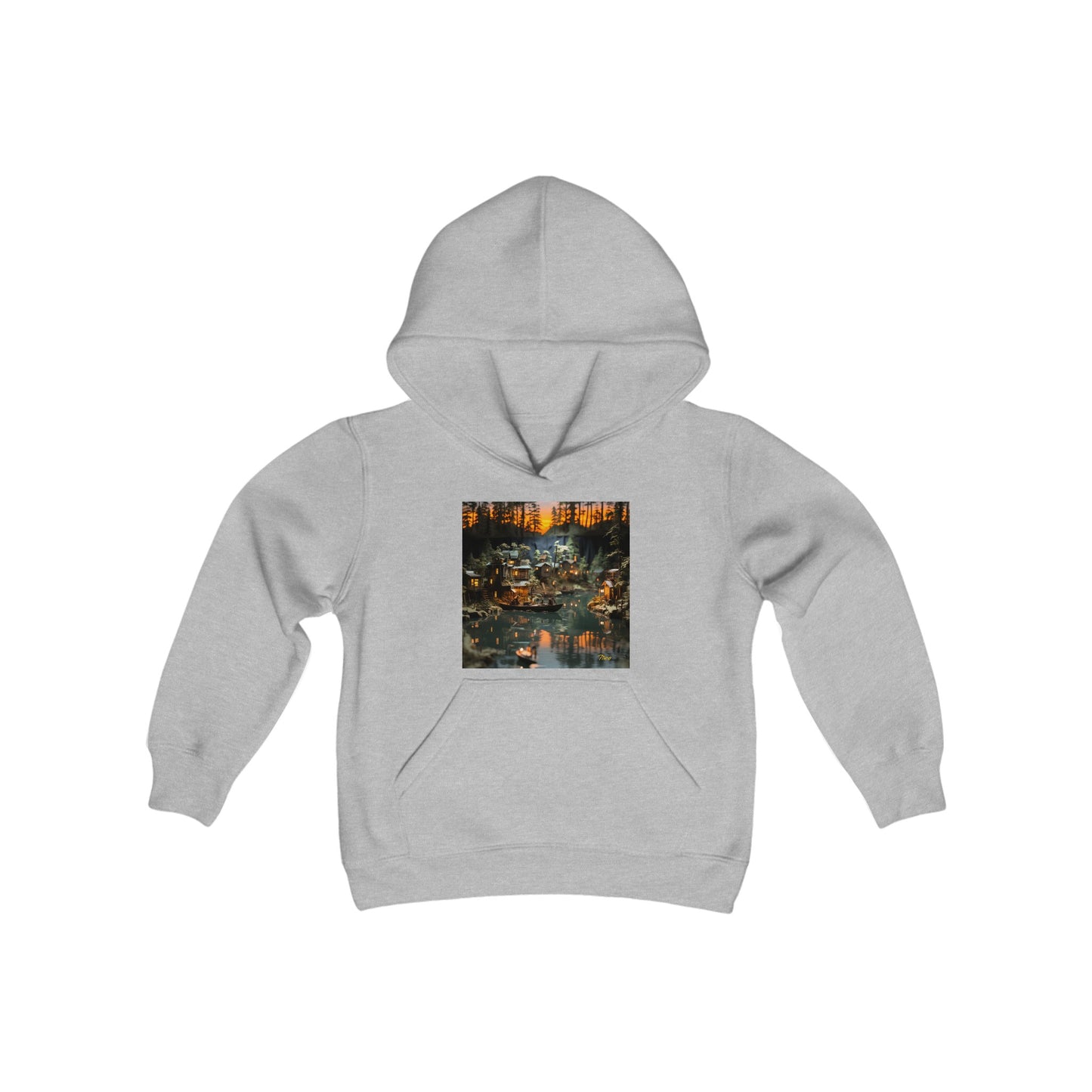 Born On A Bayou Series Print #2 Youth Heavy Blend Hooded Sweatshirt