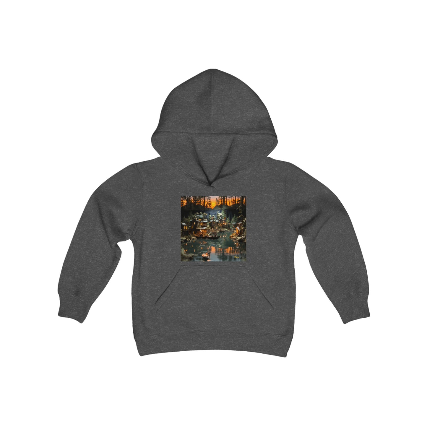 Born On A Bayou Series Print #2 Youth Heavy Blend Hooded Sweatshirt