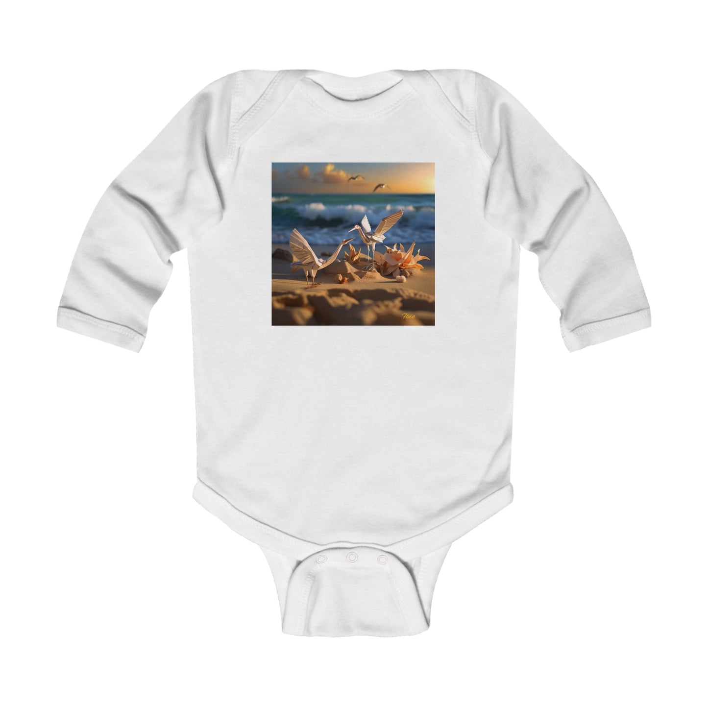 By The Seaside Series Print #3 Infant Long Sleeve Bodysuit