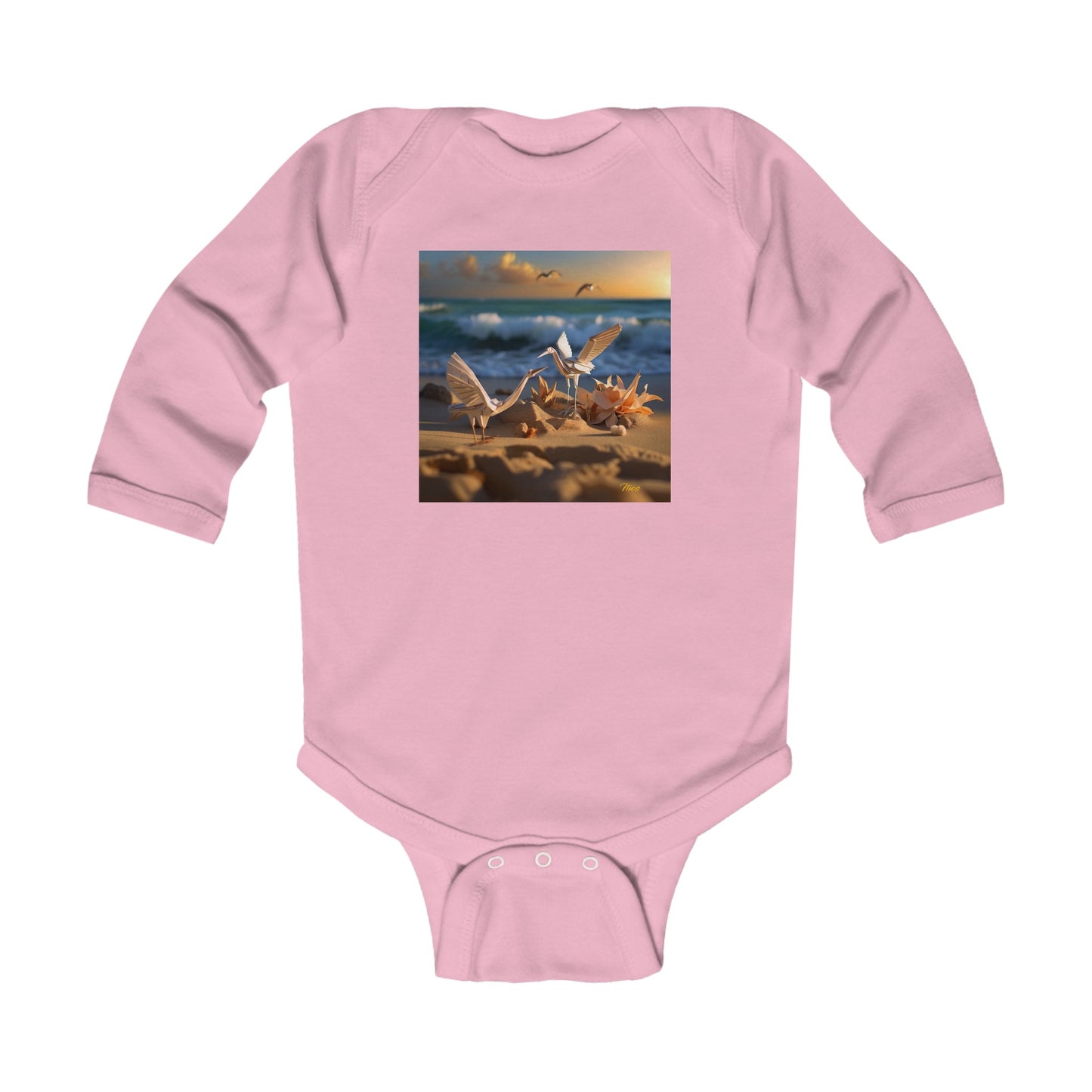 By The Seaside Series Print #3 Infant Long Sleeve Bodysuit