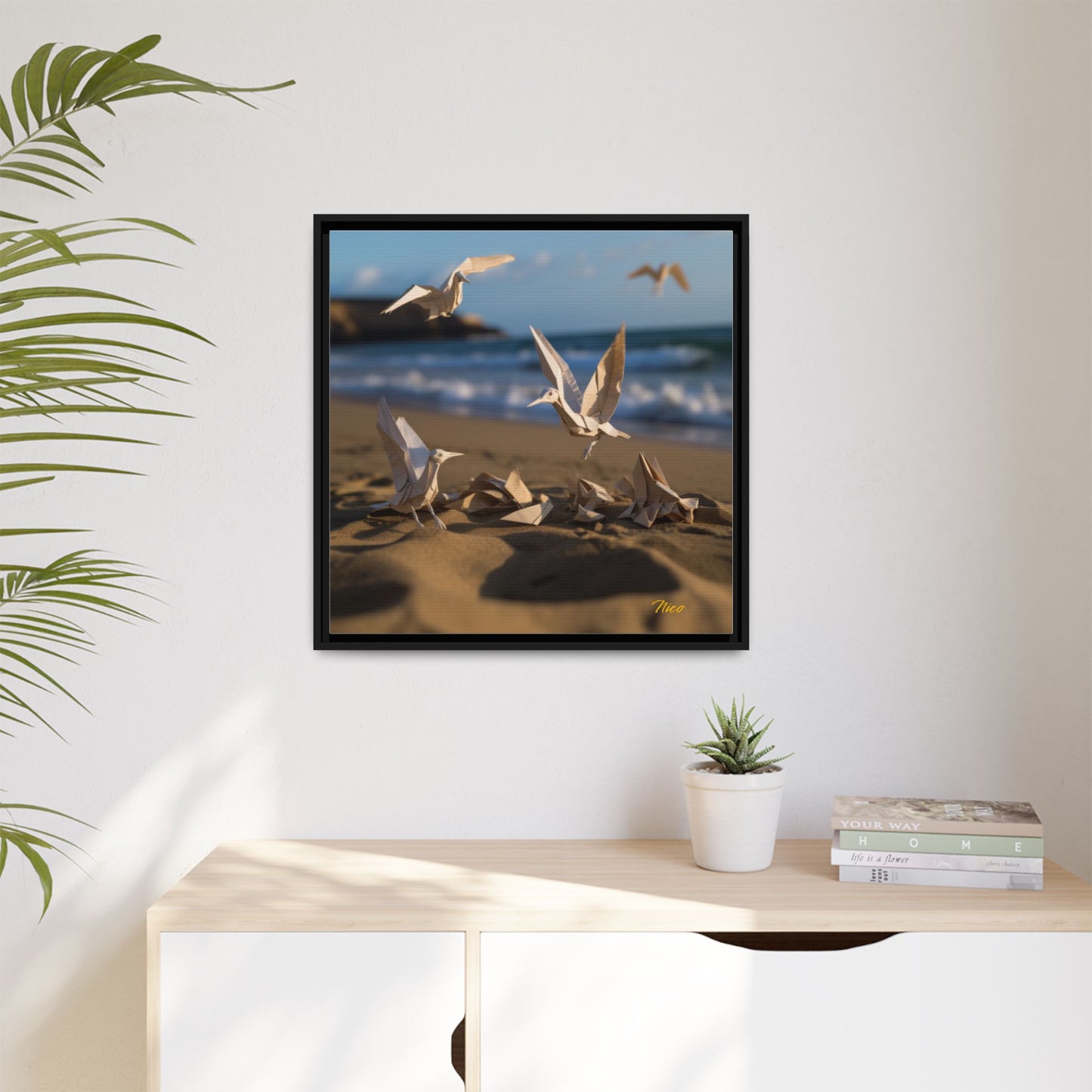 By The Seaside Series Print #7 - Black Framed Canvas Print