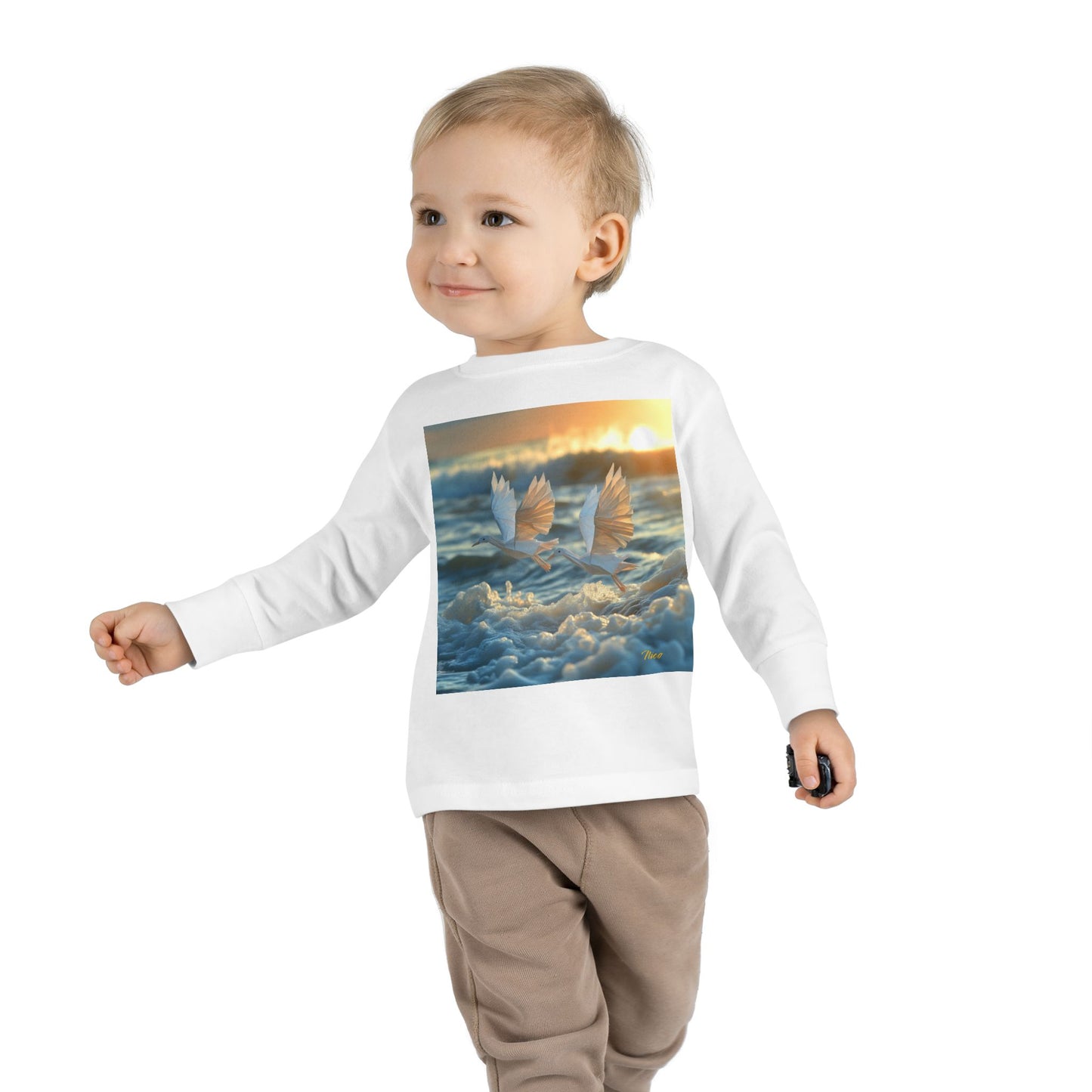 By The Seaside Series Print #5 Toddler Long Sleeve Tee