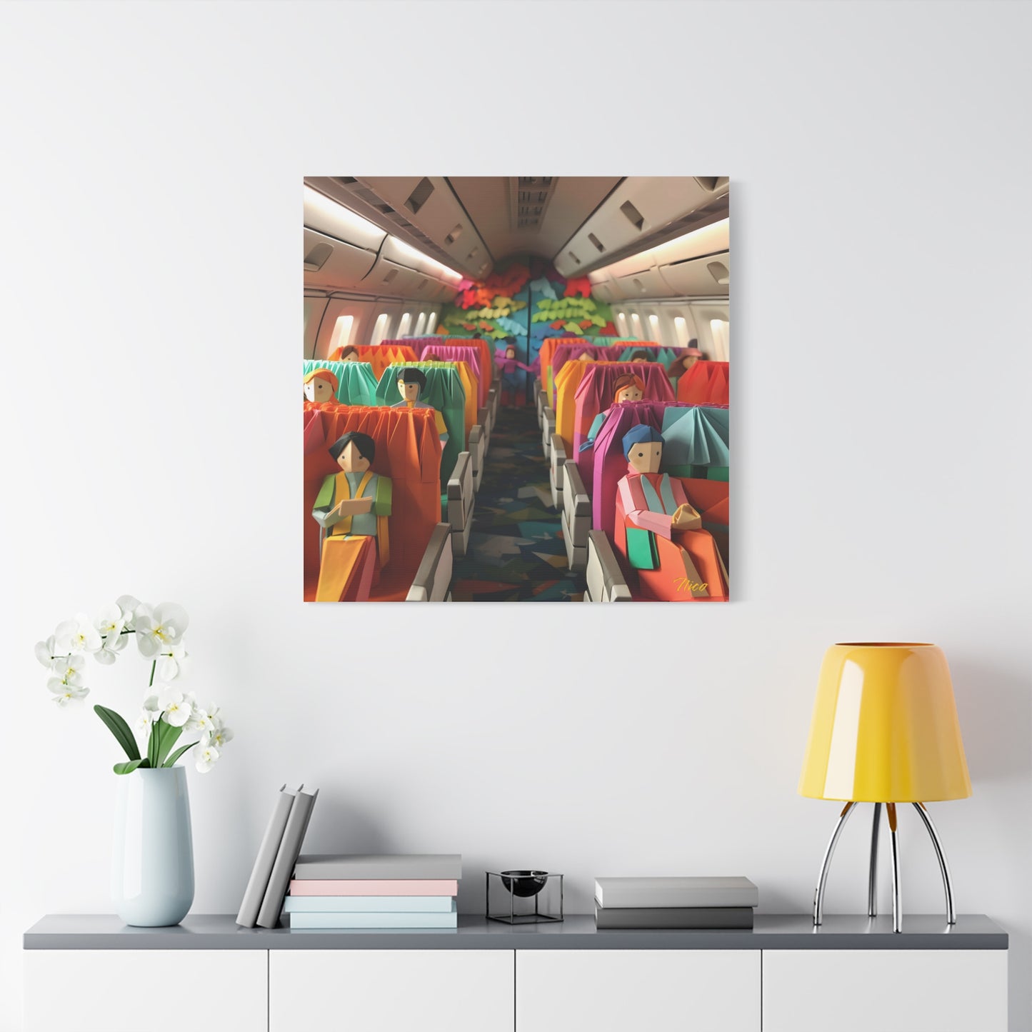 Frequent Flyer Miles Series Print #2 - Streched Matte Canvas Print, 1.25" Thick