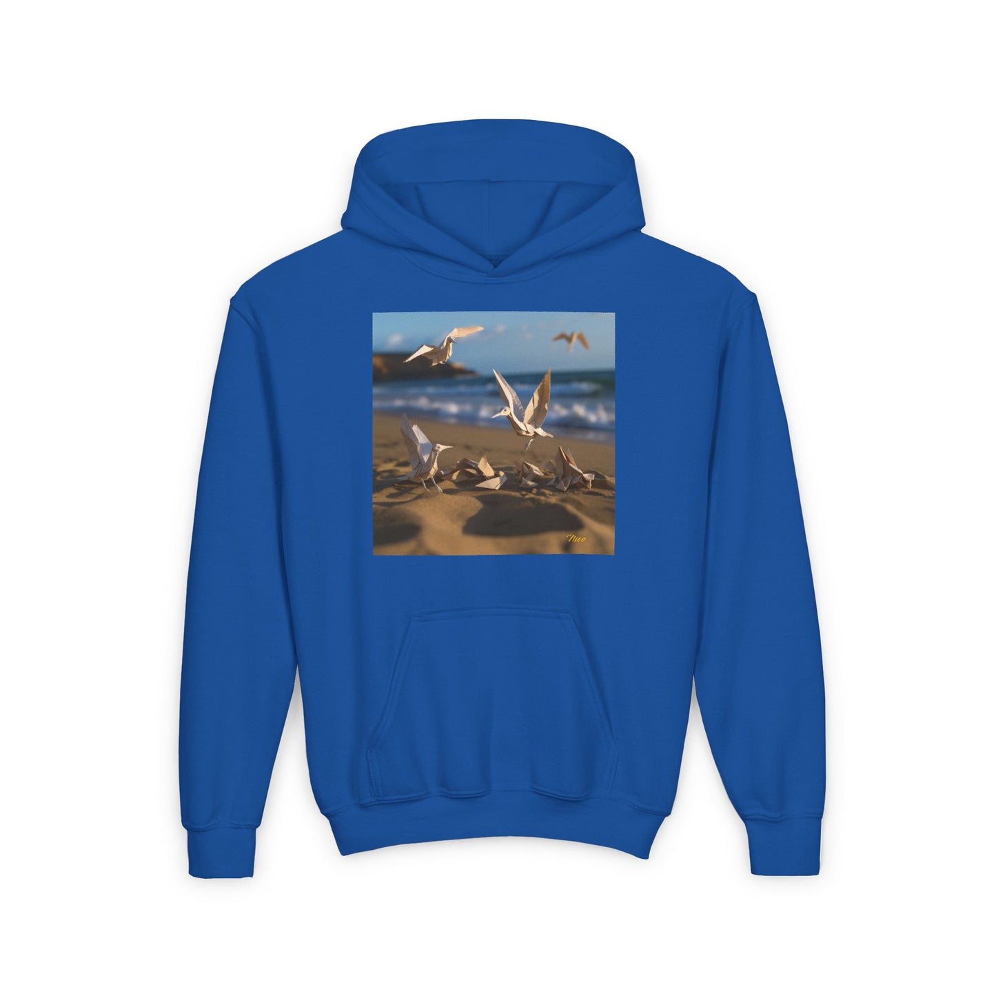 By The Seaside Series Print #7 Youth Heavy Blend Hooded Sweatshirt