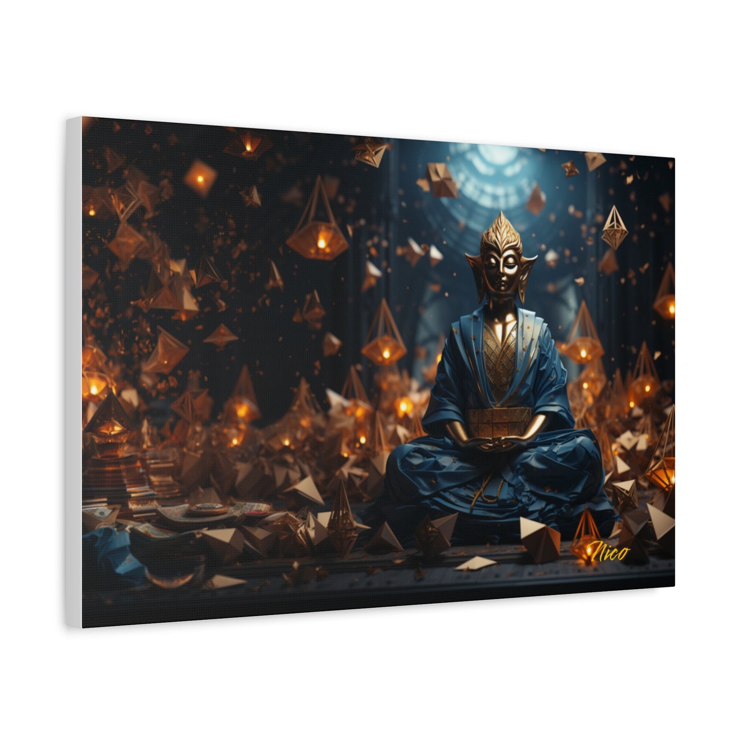 Ascending Buddha Series Print #1 - Streched Matte Canvas Print, 1.25" Thick