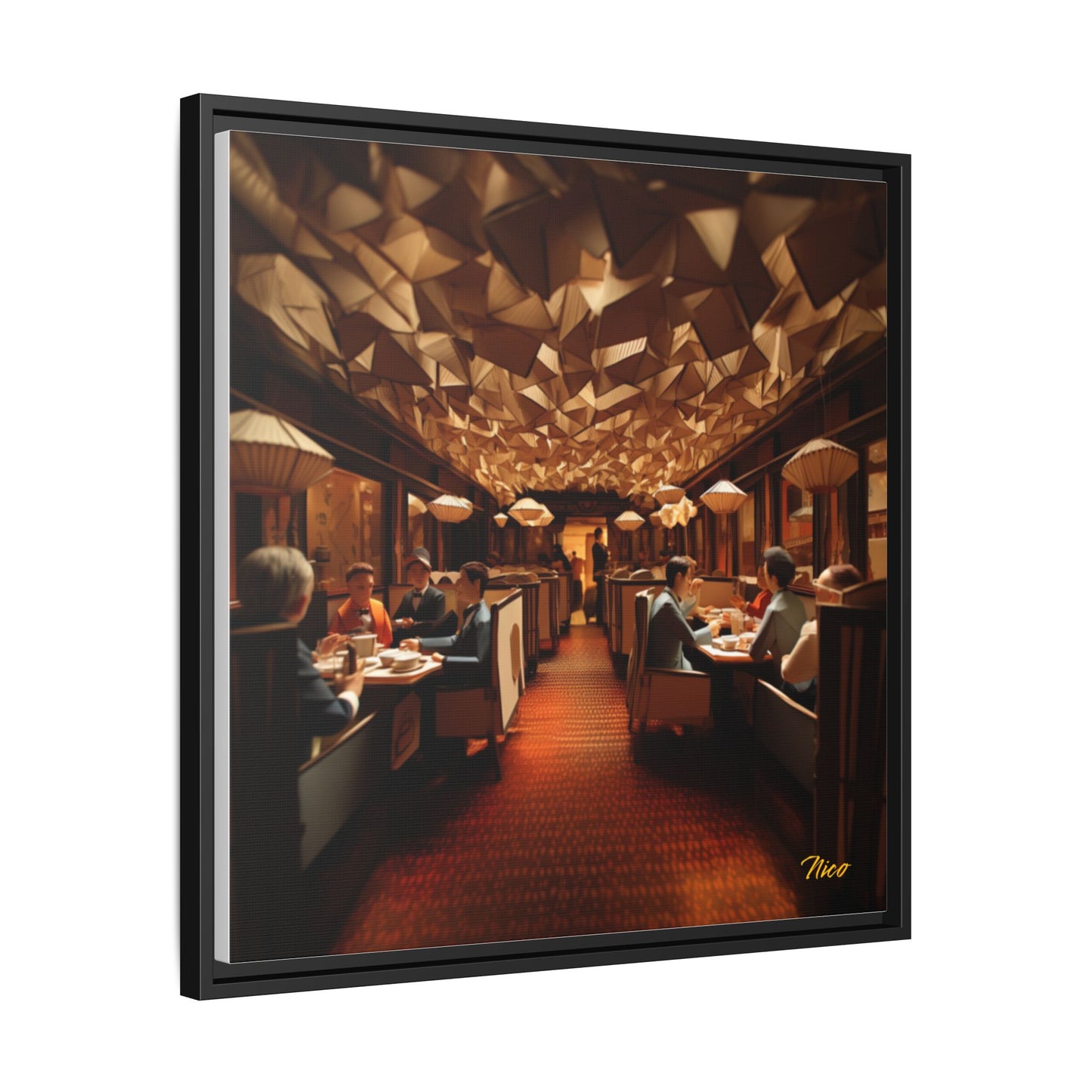 Orient Express Series Print #2 - Black Framed Canvas Print