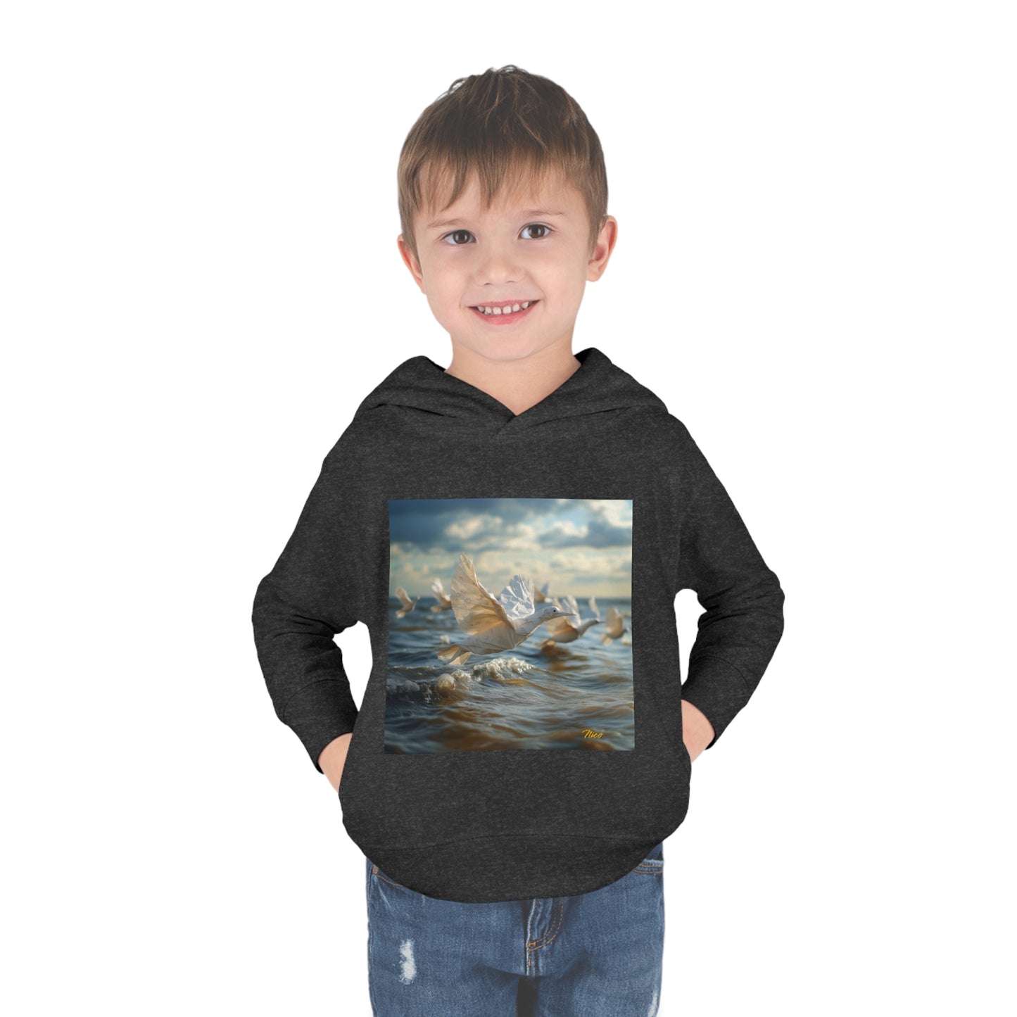 By The Seaside Series Print #8 Toddler Pullover Fleece Hoodie