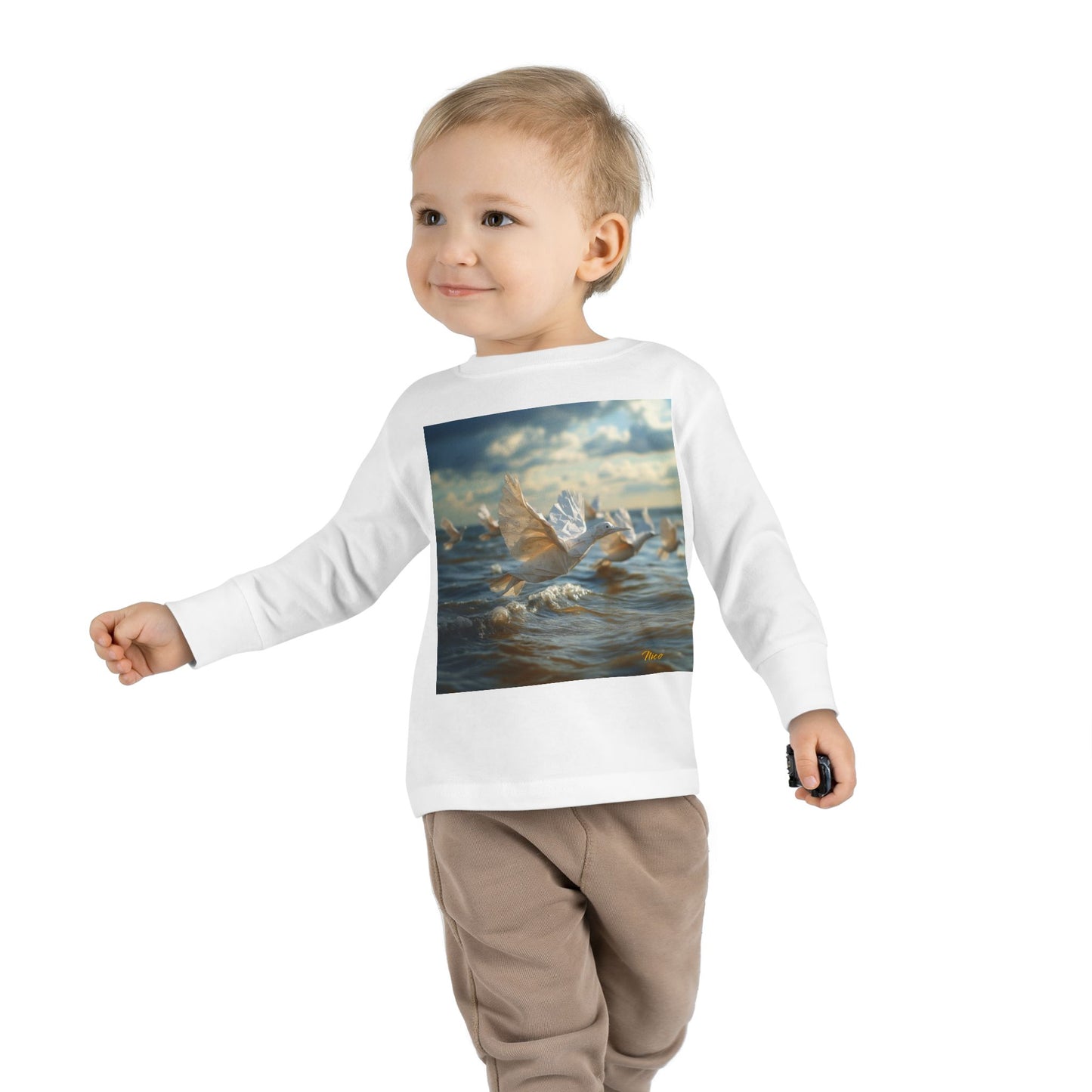 By The Seaside Series Print #8 Toddler Long Sleeve Tee