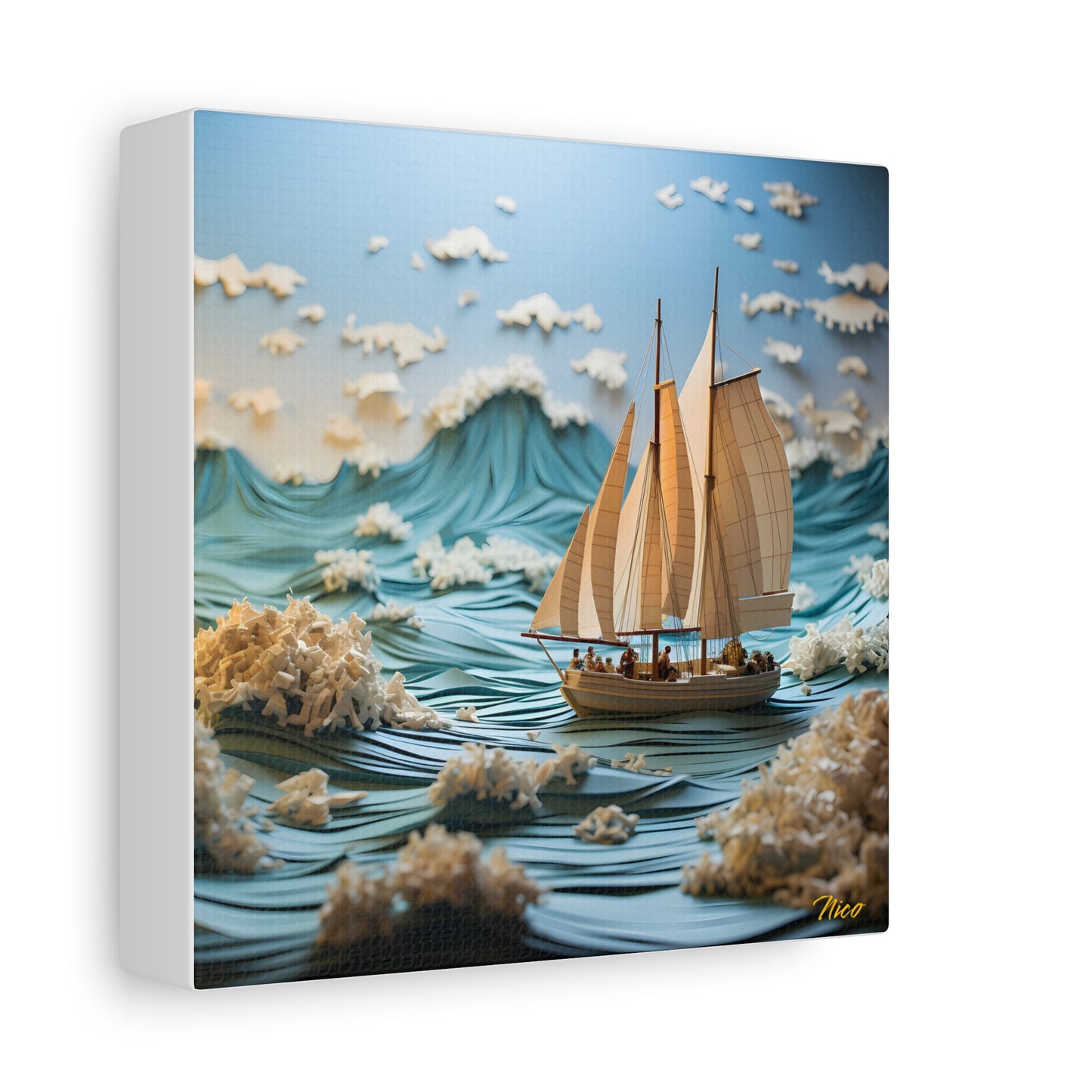 Into The Sunset Series Print #4 - Streched Matte Canvas Print, 1.25" Thick